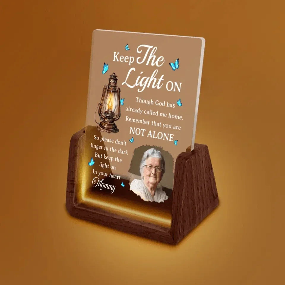 Custom Photo You Are Not Alone - Memorial Personalized Custom Shaped LED Night Light - Sympathy Gift For Family Members - Joliny