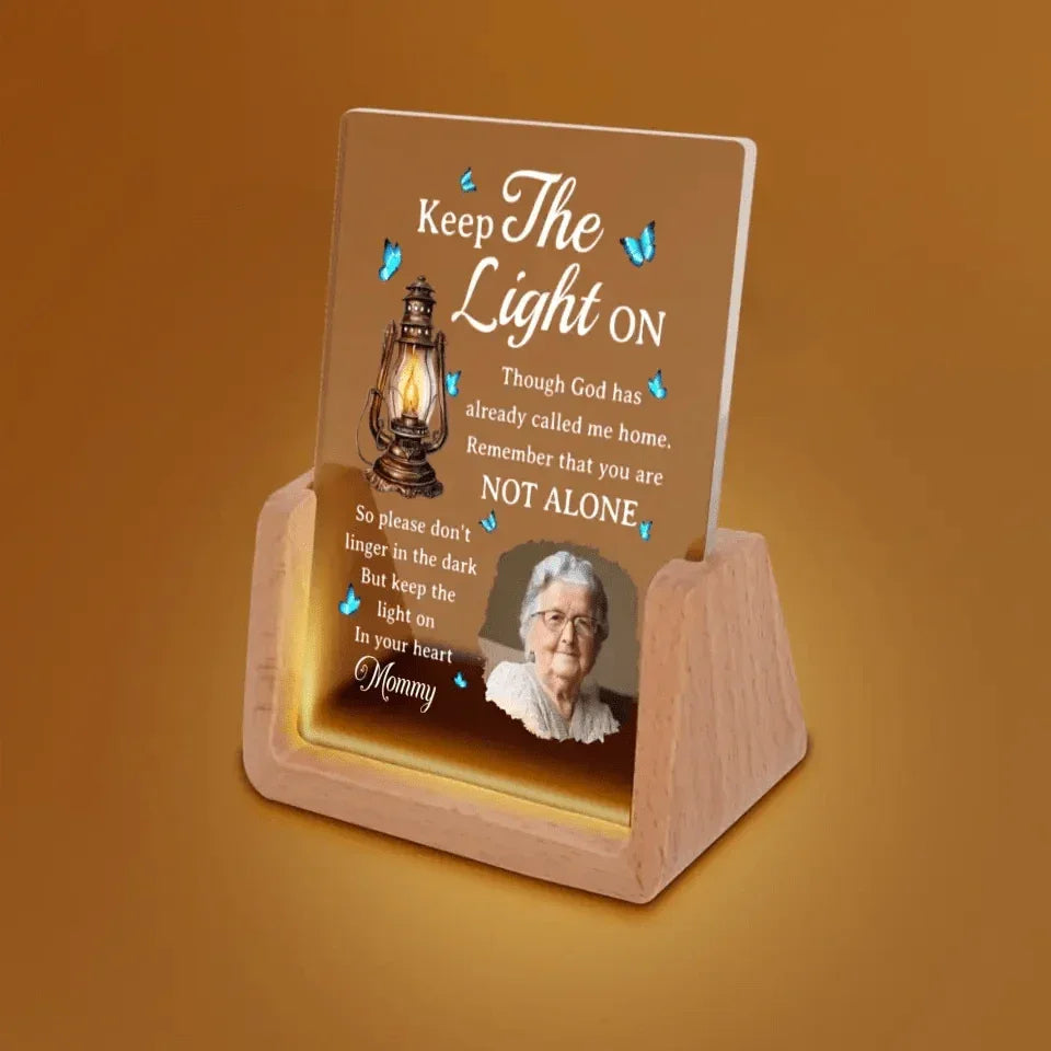 Custom Photo You Are Not Alone - Memorial Personalized Custom Shaped LED Night Light - Sympathy Gift For Family Members - Joliny