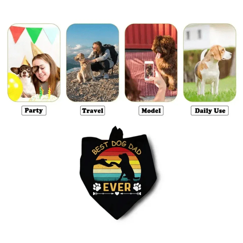 Custom Puppy Pet Scarf Triangle Bibs Kerchief - Joliny