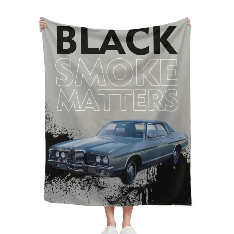 Custom Truck Blanket - Black Smoke Matters - Joliny