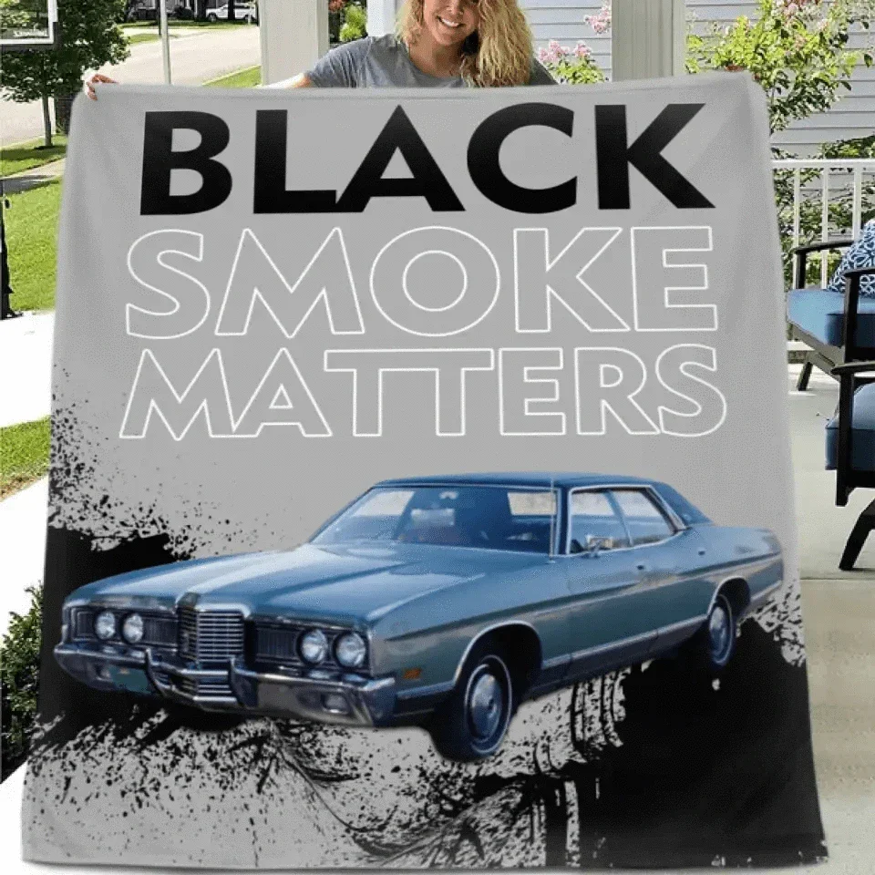 Custom Truck Blanket - Black Smoke Matters - Joliny