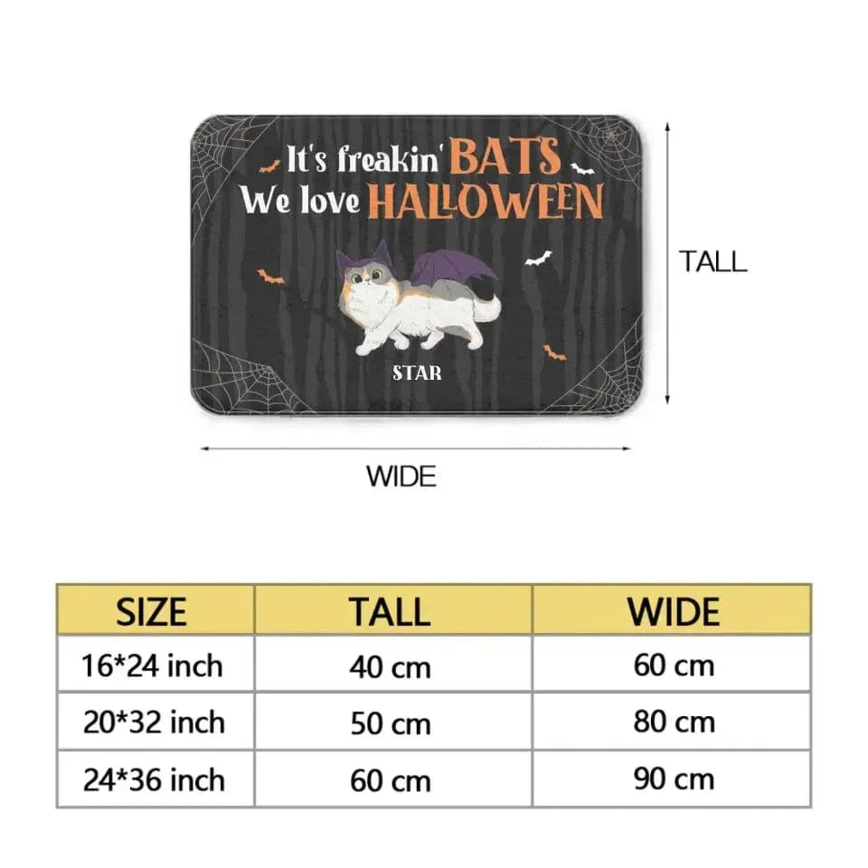 Custom We Love Halloween Mat- Personalized Decorative Doormat - Gift For Pet Lovers, Halloween Gift - Joliny