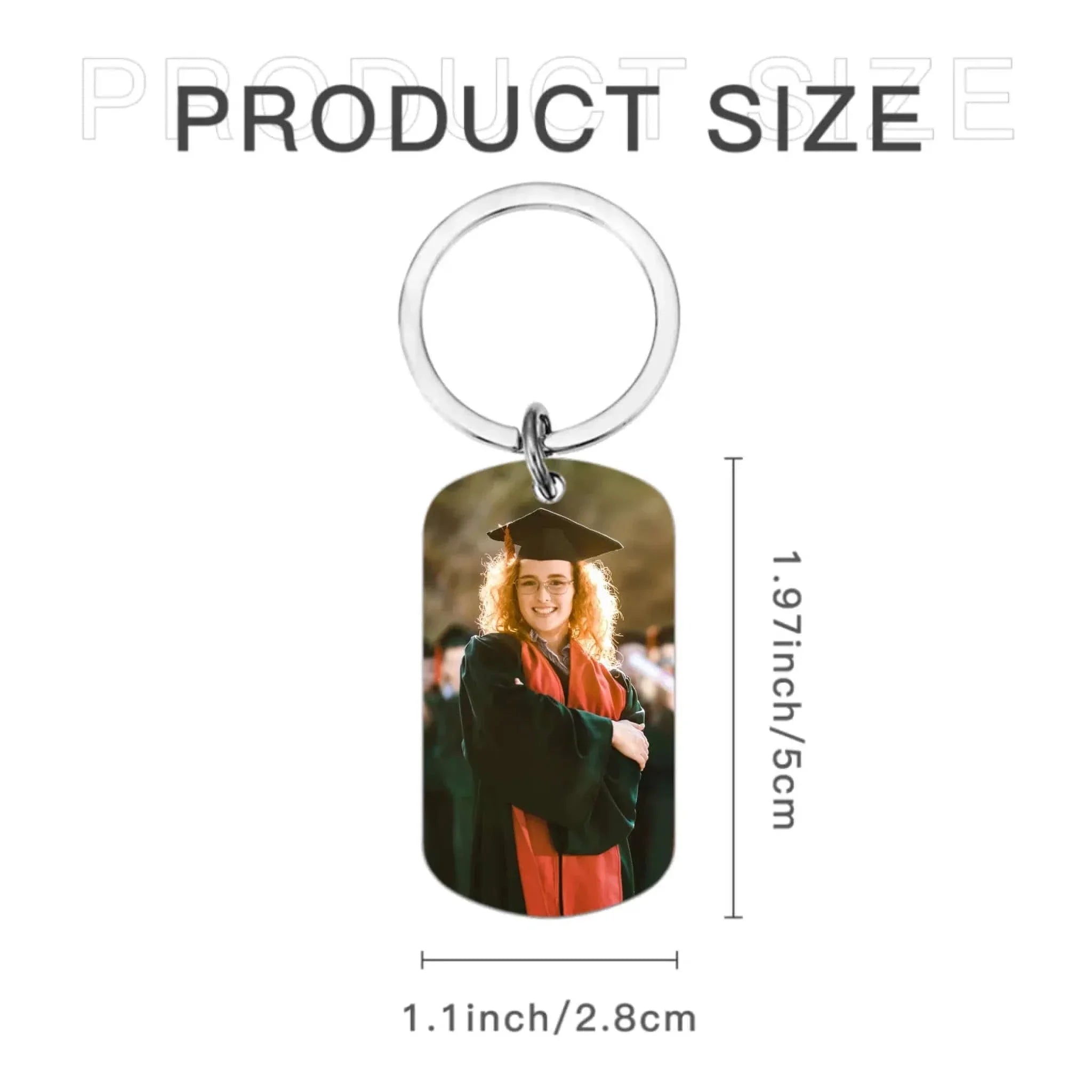 Customised Graduation Themed Keychains - Celebrate Graduation Keychain Personalised with Name and Photo - Memorial Gifts for Graduates,Friend,Family - Joliny