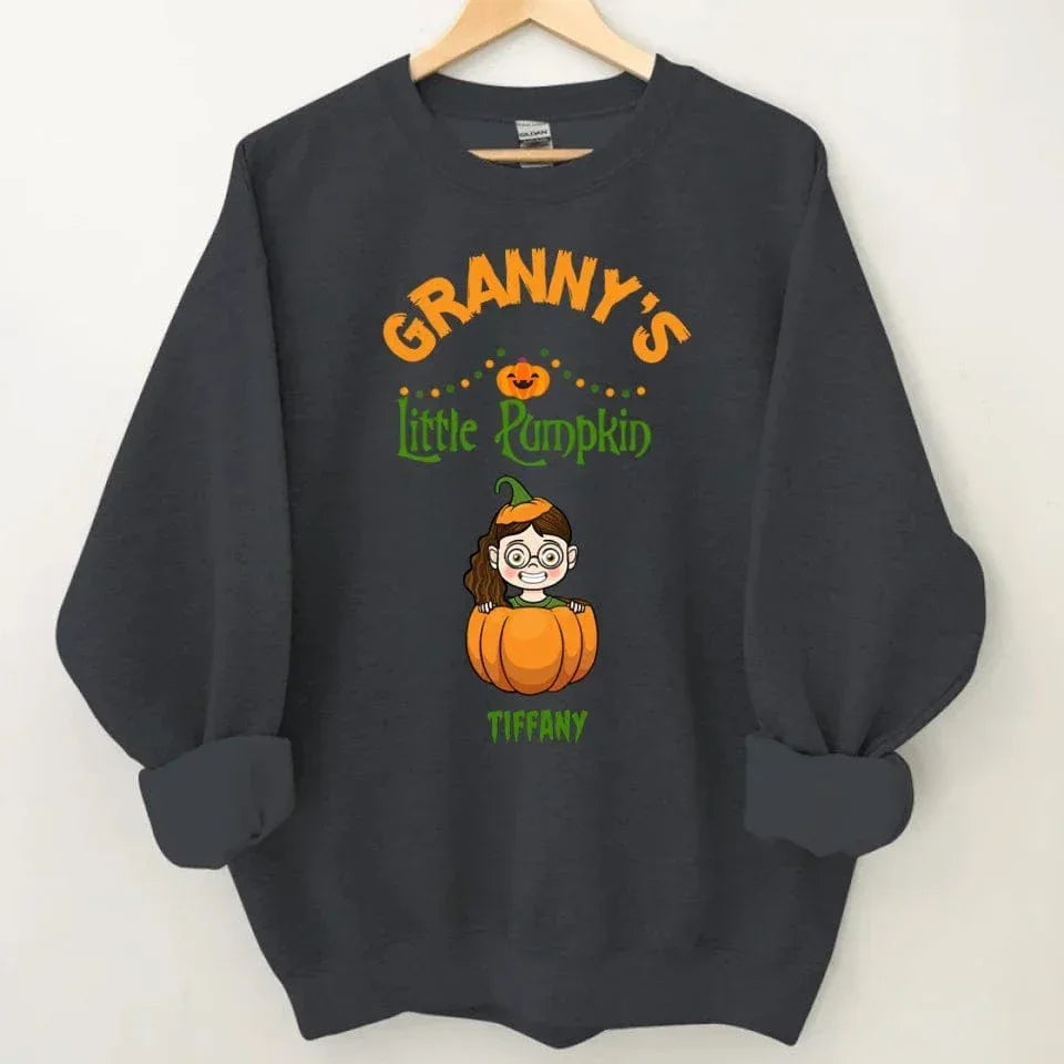 Customised Halloween Pumpkins - Personalised character and name pumpkin Sweatshirt - A Halloween Gift for Family - Joliny
