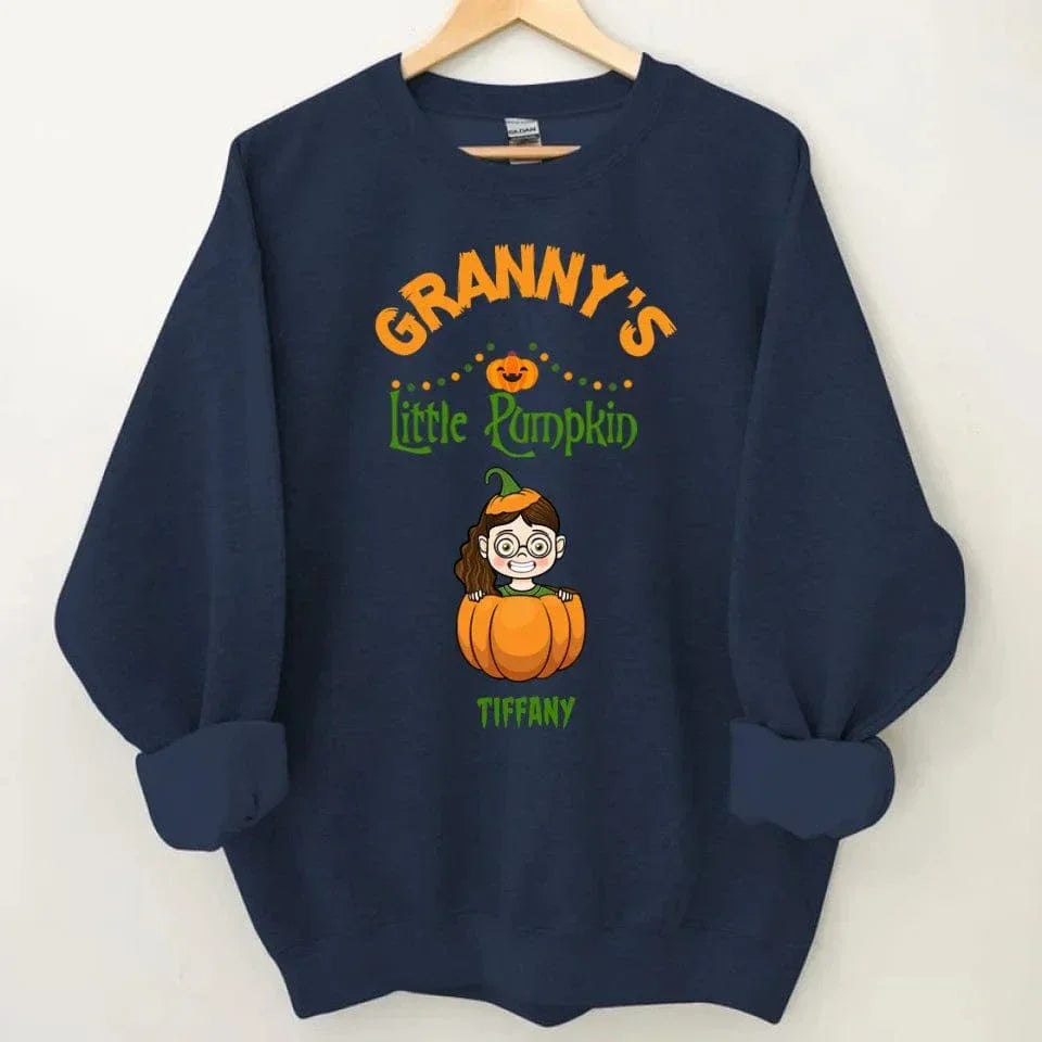 Customised Halloween Pumpkins - Personalised character and name pumpkin Sweatshirt - A Halloween Gift for Family - Joliny