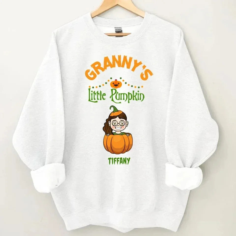 Customised Halloween Pumpkins - Personalised character and name pumpkin Sweatshirt - A Halloween Gift for Family - Joliny