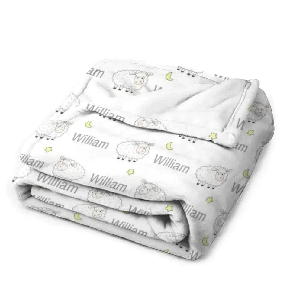Customized Baby goodnight Lambs Blanket - Joliny