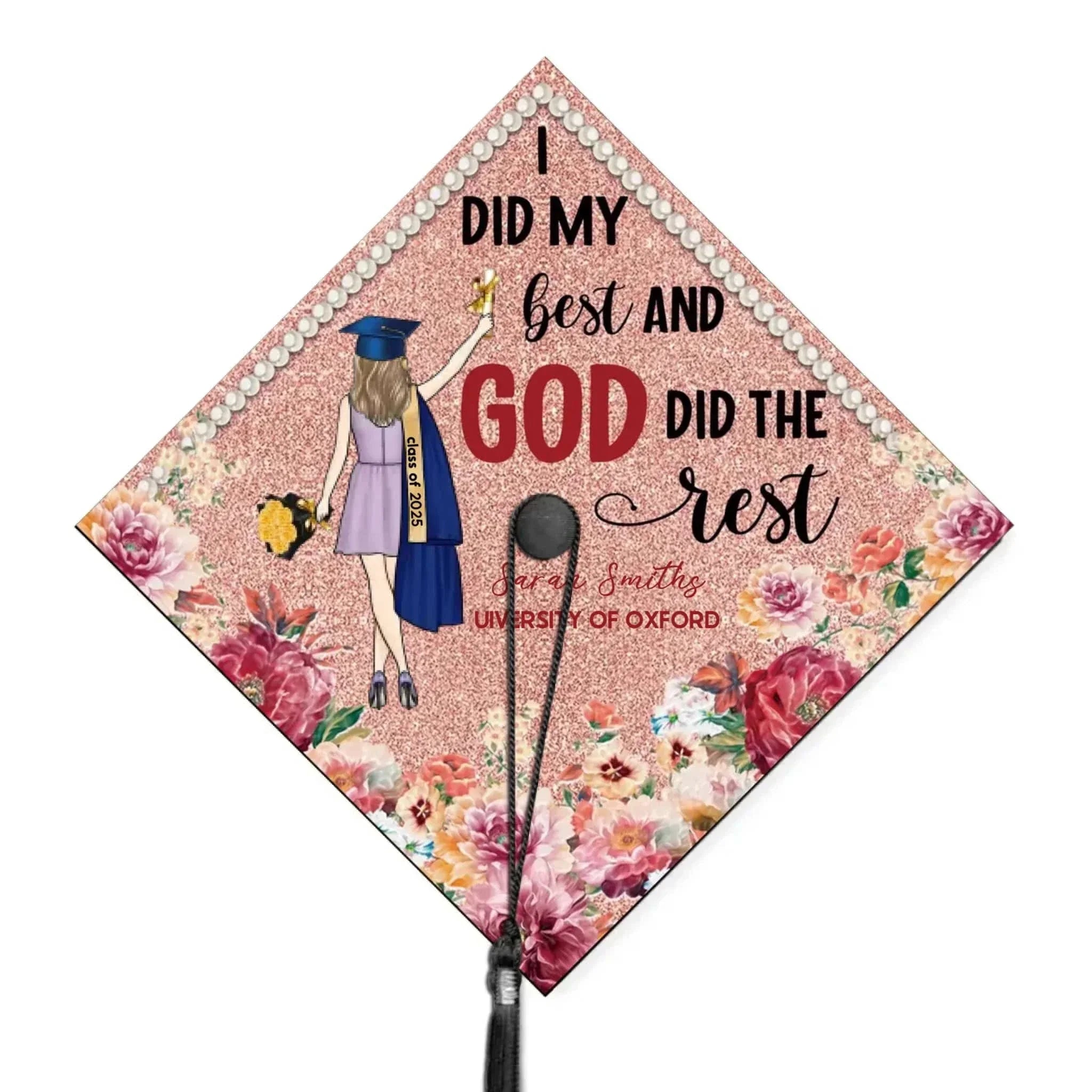 Customized Bachelor's Degree Caps for Graduation Season - Personalized Graduation Cap Decorations - A Gift for Graduate,Friend,BFF,Grandchildren - Joliny