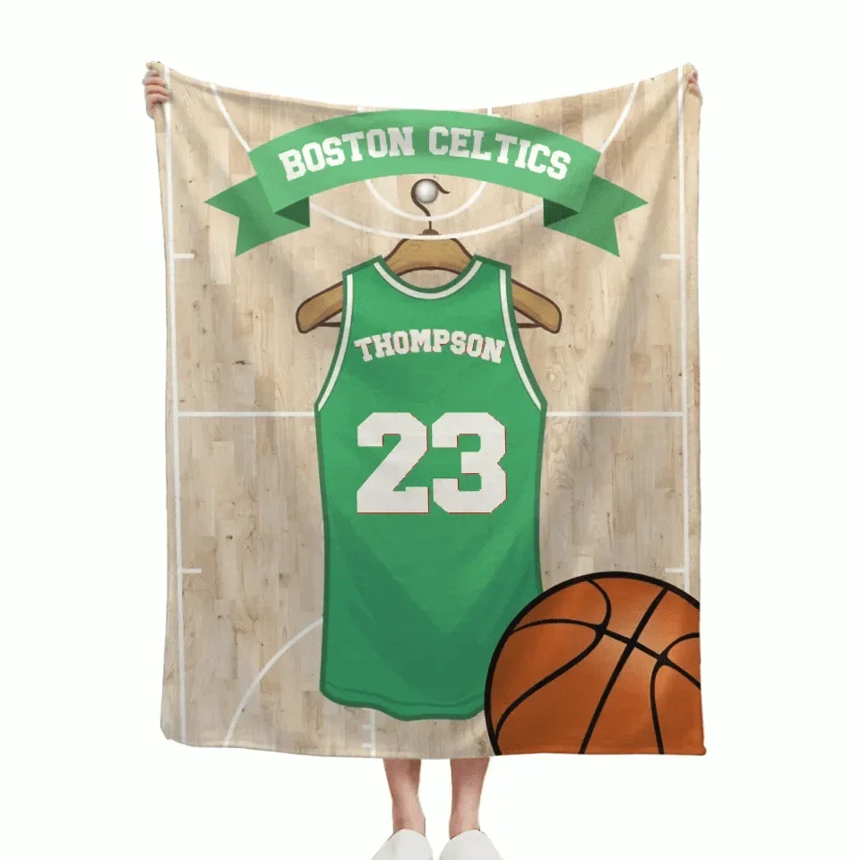Customized Basketball Scene Blankets - Personalized Team Name,Name and Number Basketball Themed Blanket - A Gift For Basketball Player,Basketball Lover - Joliny