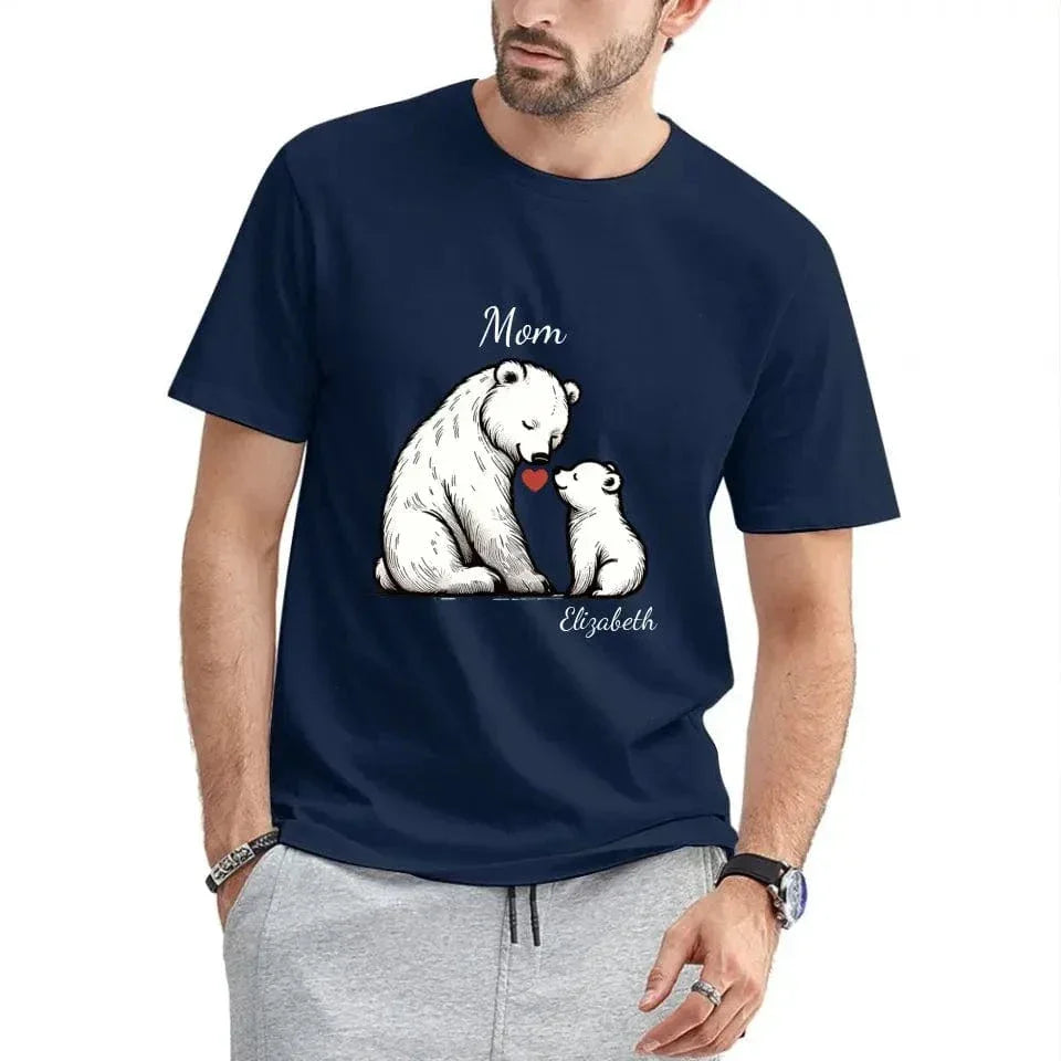 Customized bear children's cotton T-shirt with personalized name - Joliny