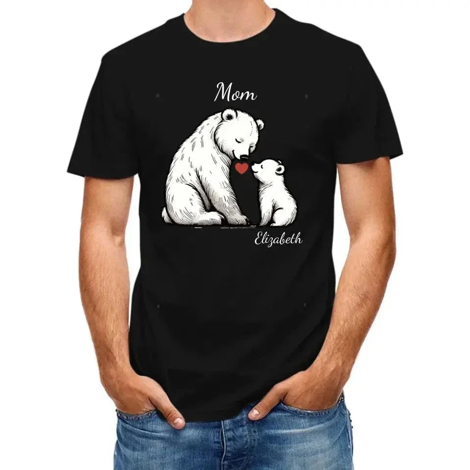 Customized bear children's cotton T-shirt with personalized name - Joliny