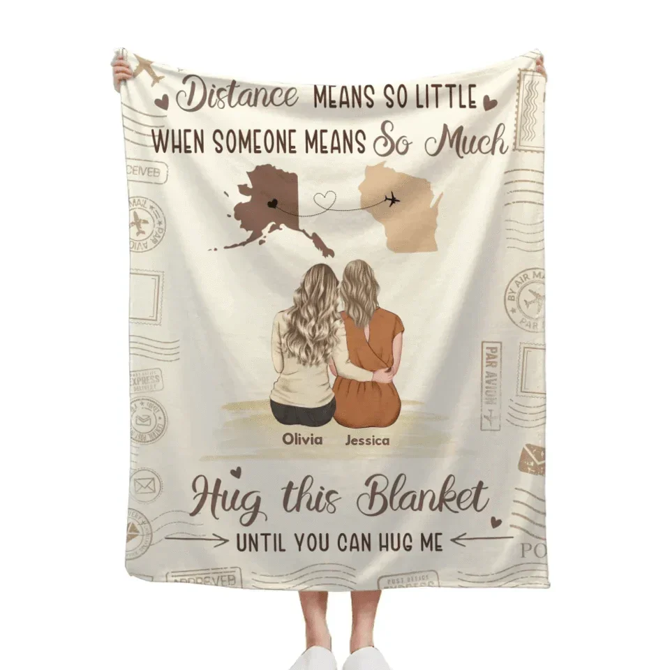 Customized Cartoon Character Hug Blanket - Personalized Theme and Character Cozy Soft Flannel Blanket - A Gift For Friends,Family - Joliny