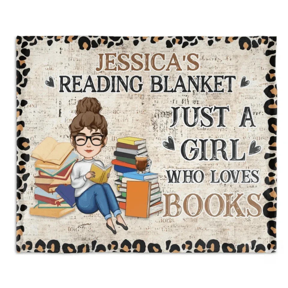 Customized Character Reading Blanket - Soft Reading Blanket with Personalized Character Shapes and Names - A Gift For Friend,Ladies - Joliny