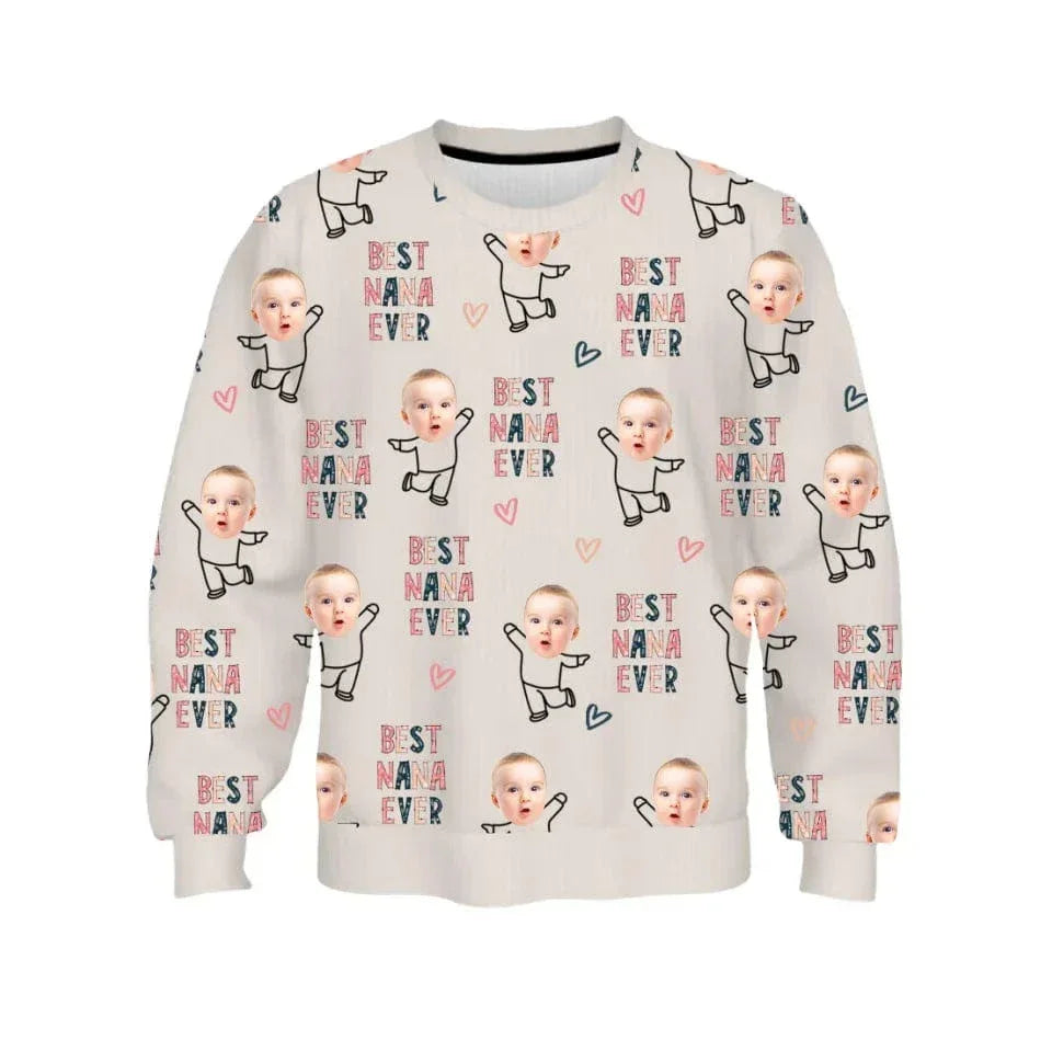 Customized Clothing - Warm Sweater Personalized Nickname And Photo - A Cozy Gift For The Family - Joliny