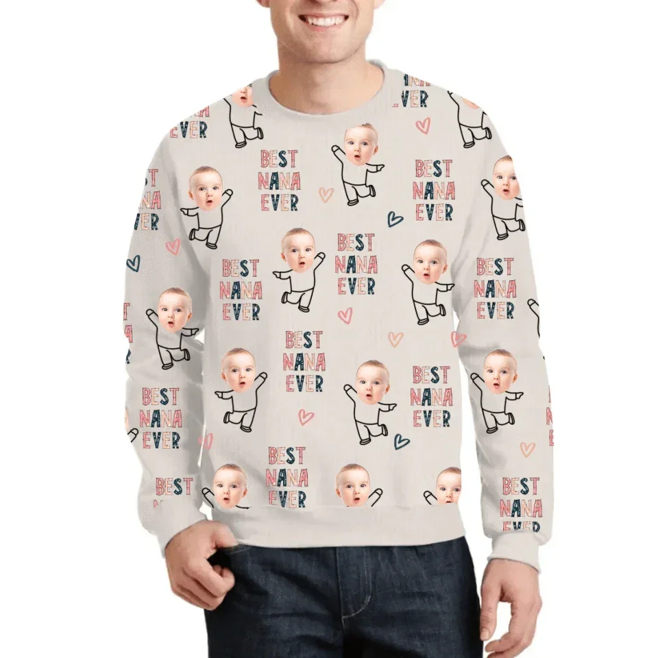 Customized Clothing - Warm Sweater Personalized Nickname And Photo - A Cozy Gift For The Family - Joliny