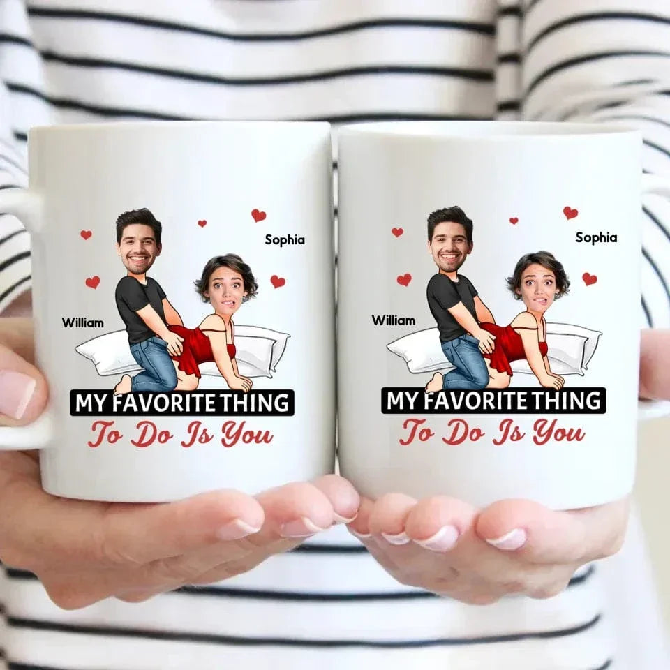 Customized Couple Mug - Unique Mugs Personalized with Names,Photos and Cartoon Images - A Gift For Girlfriend,Boyfriend,Wife,Husband,Anniversary - Joliny