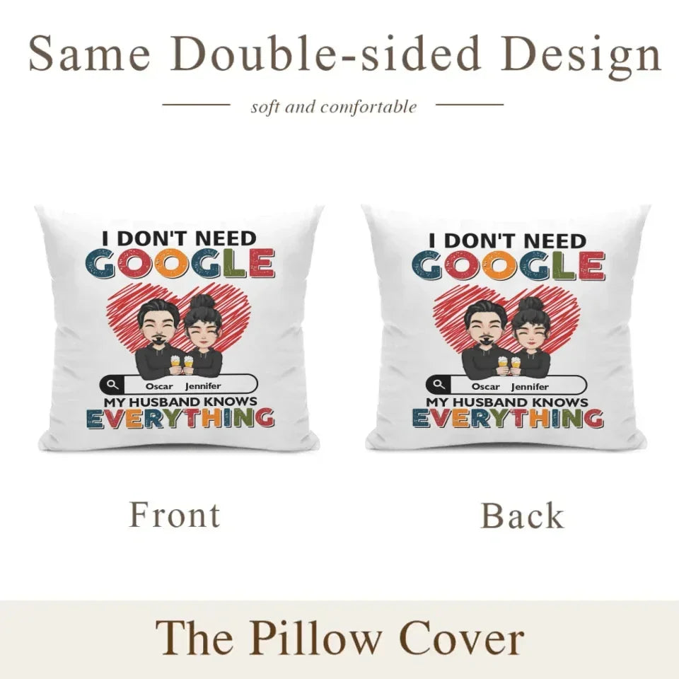 Customized Couple Pillow - Personalized Character Cartoon Images and Names for Couples Pillow - A Gift For Boyfriend,Girlfriend,Husband,Wife - Joliny