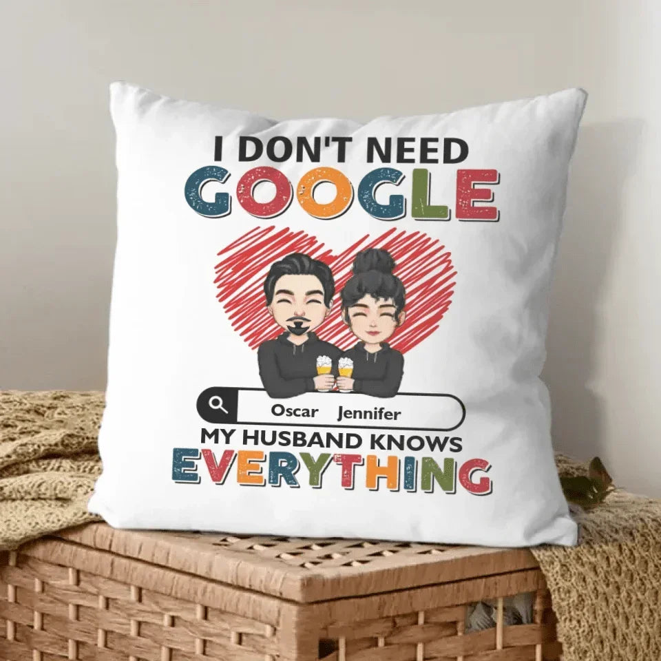 Customized Couple Pillow - Personalized Character Cartoon Images and Names for Couples Pillow - A Gift For Boyfriend,Girlfriend,Husband,Wife - Joliny
