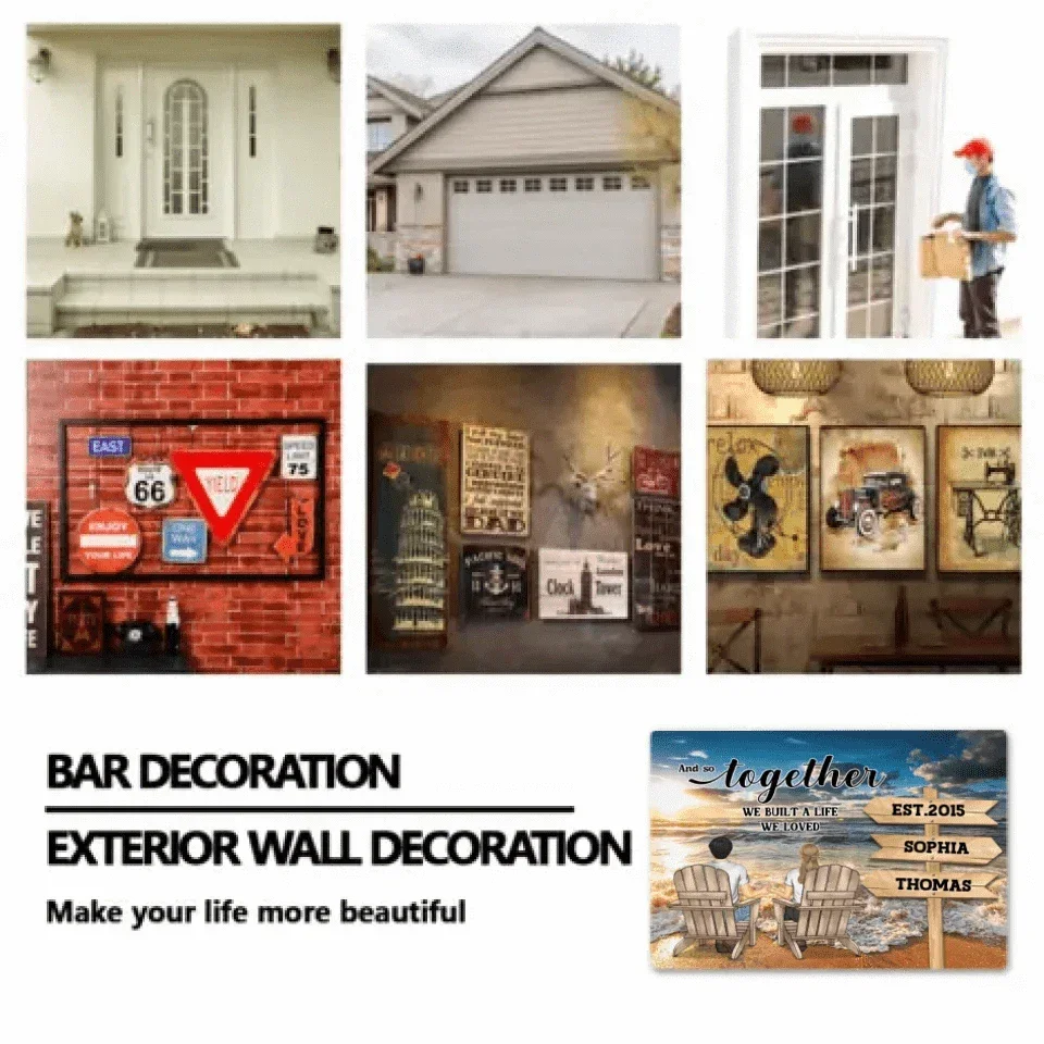 Customized Couple Wall Art - Personalized Name and Couple Image Unframed Decorative Painting - A Gift For Couples,Husband,Wife,Girlfriend,Boyfriend - Joliny