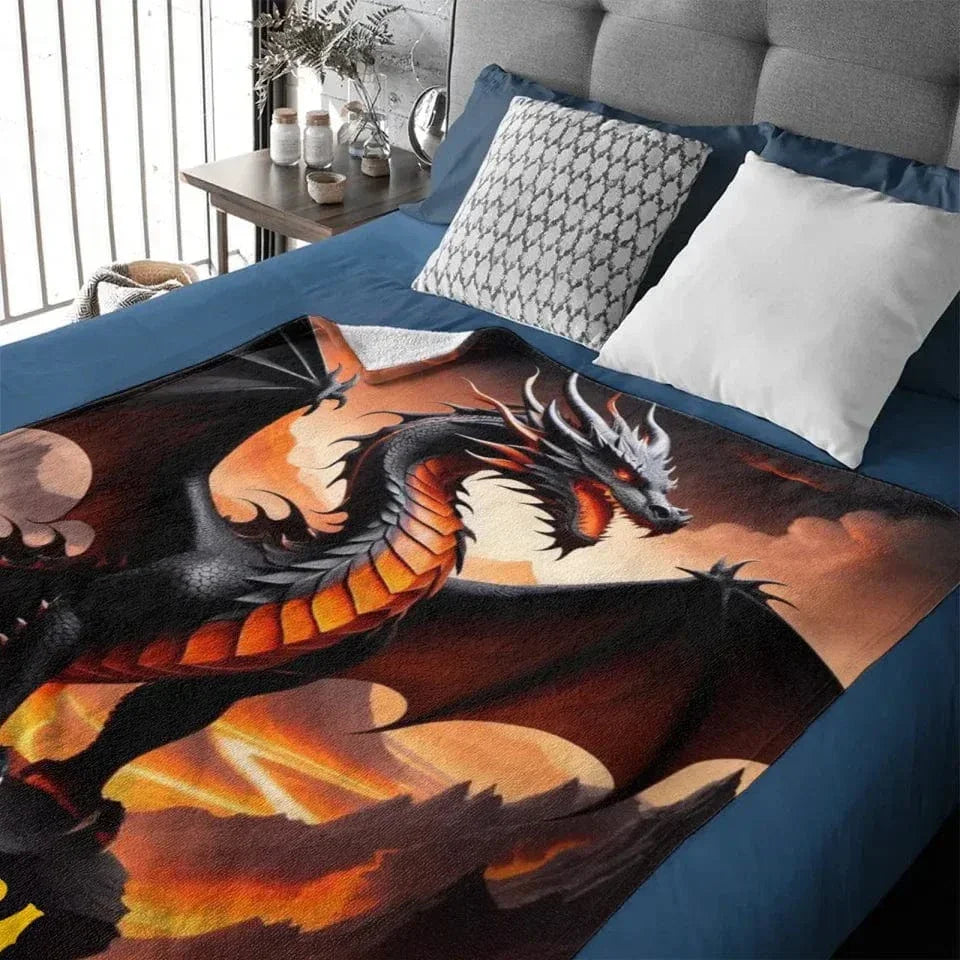 Customized Dinosaur Blanket - Soft Blanket With Personalized Dinosaur Background And Name - A Gift For Child,Dinosaur lovers - Joliny