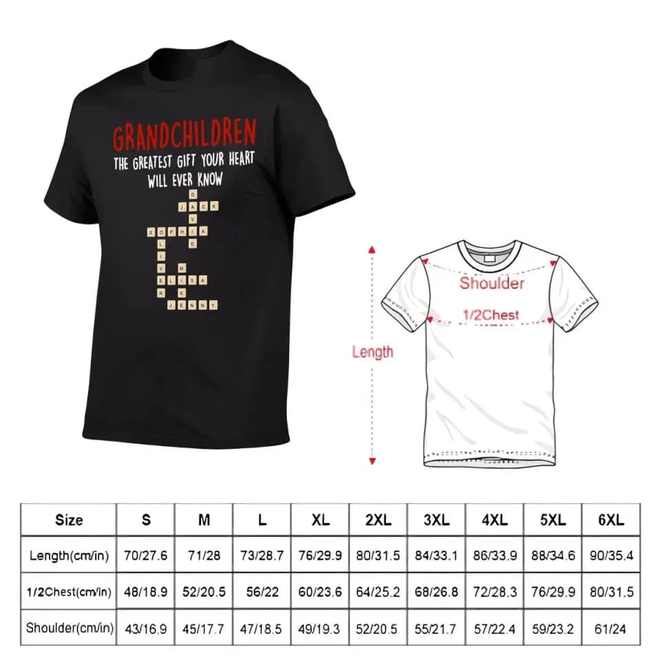 Customized Family T-shirt - Crossword Free Combination Personalized Name Comfort Fashion Clothing - A Gift For Family,Grandma,Grandparent - Joliny