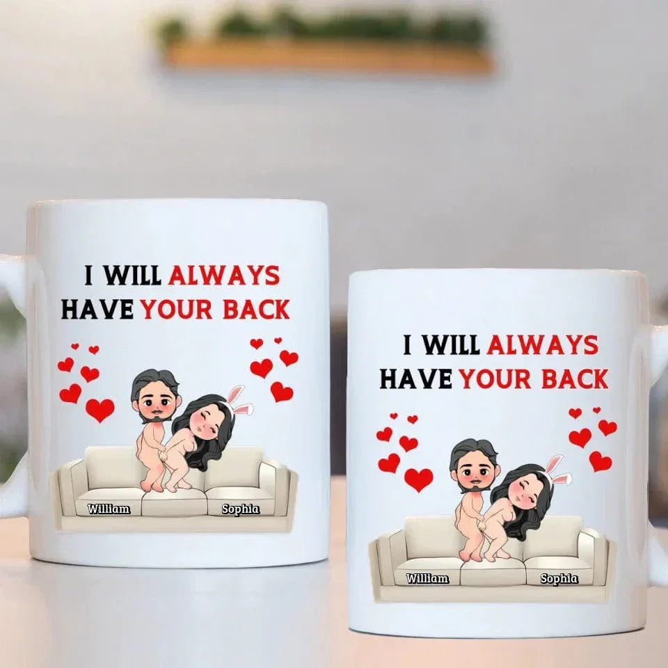 Customized Fun Couple Mug - Personalized Name and Cartoon Couple Image Quirky Fun Mug - A Gift For Girlfriend,Boyfriend,Husband,Wife - Joliny