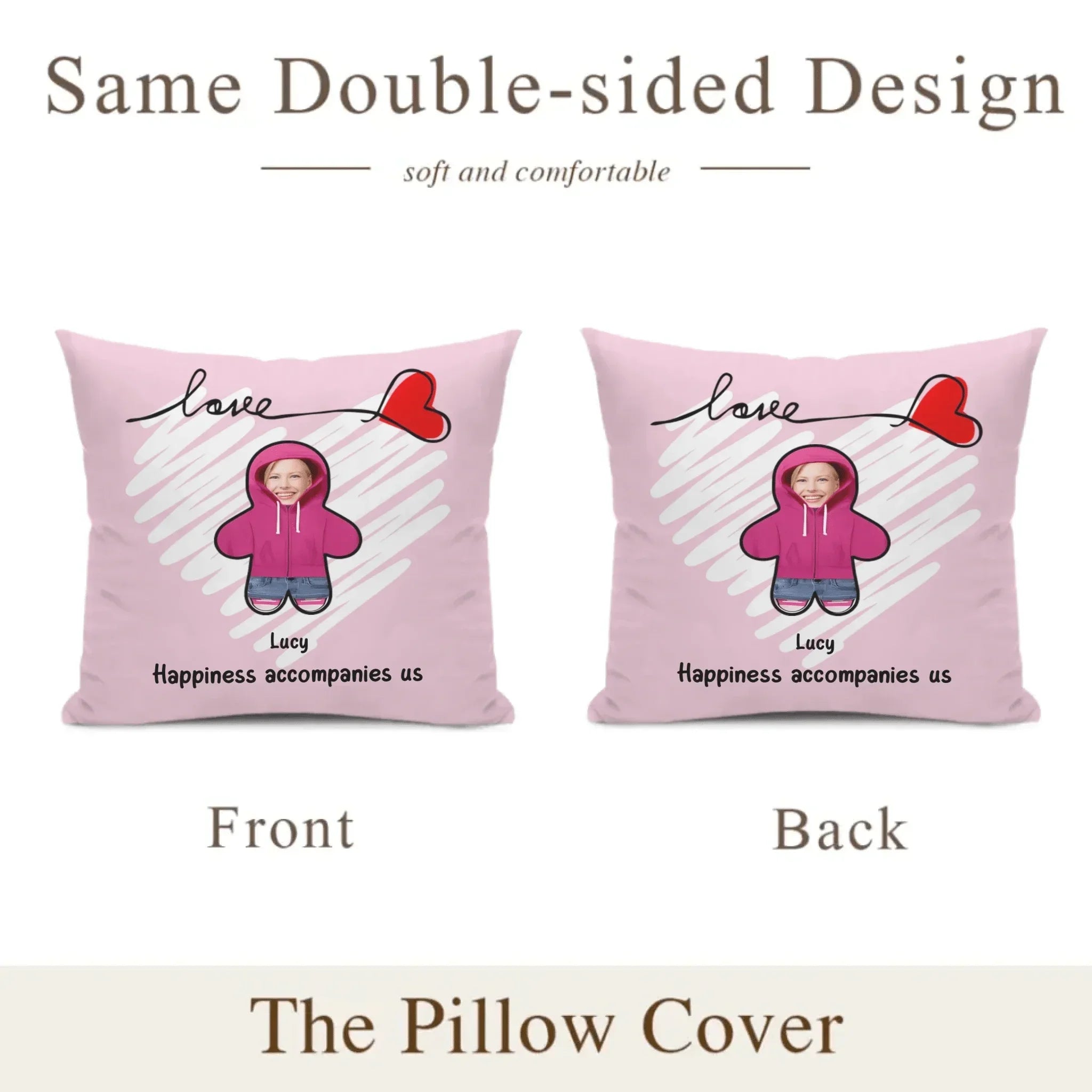 Customized Fun Family Pillowcase - Personalized Love Customized Fun Family Pillowcase with Family Member Photos and Names - A Gift For Family,Parent,Children - Joliny
