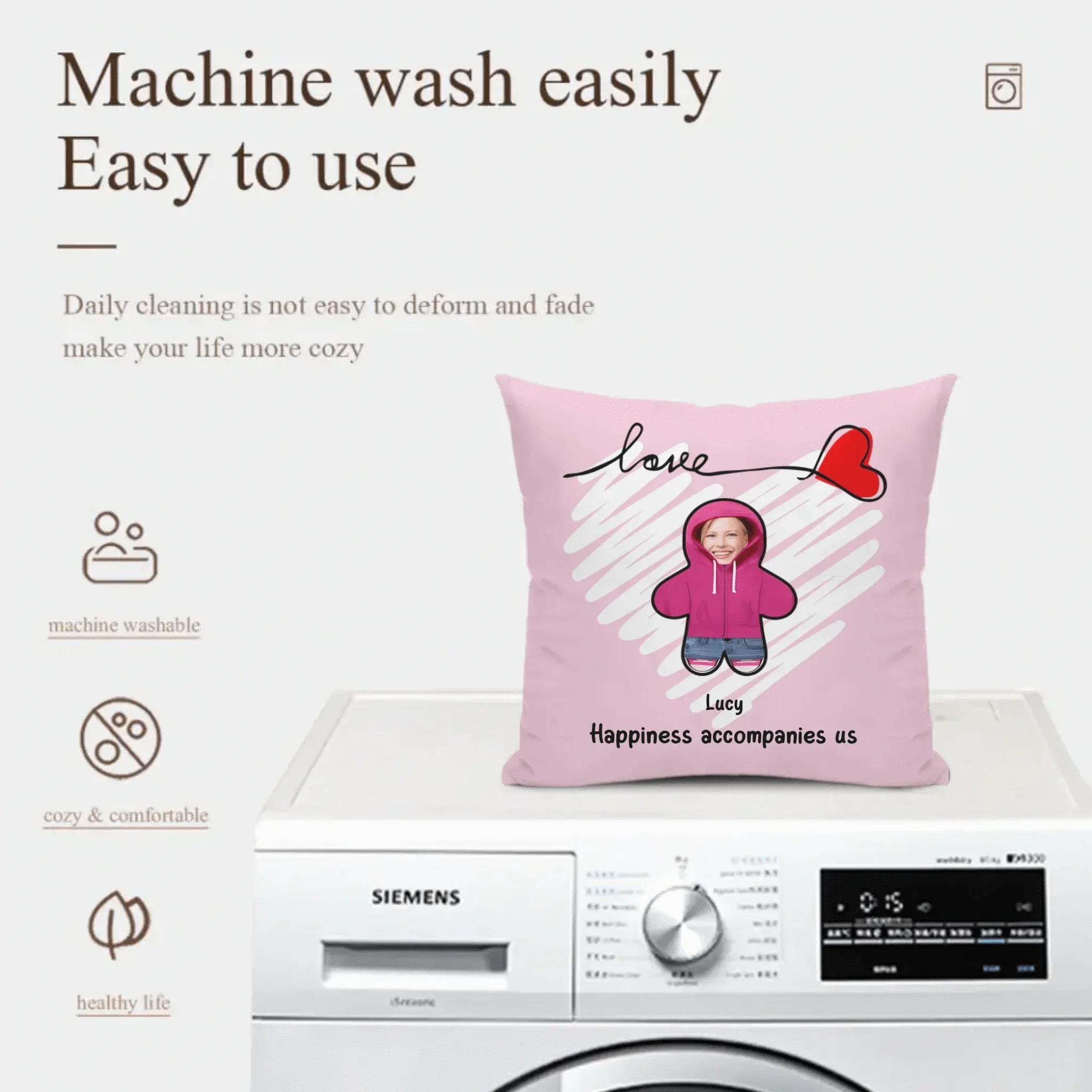 Customized Fun Family Pillowcase - Personalized Love Customized Fun Family Pillowcase with Family Member Photos and Names - A Gift For Family,Parent,Children - Joliny