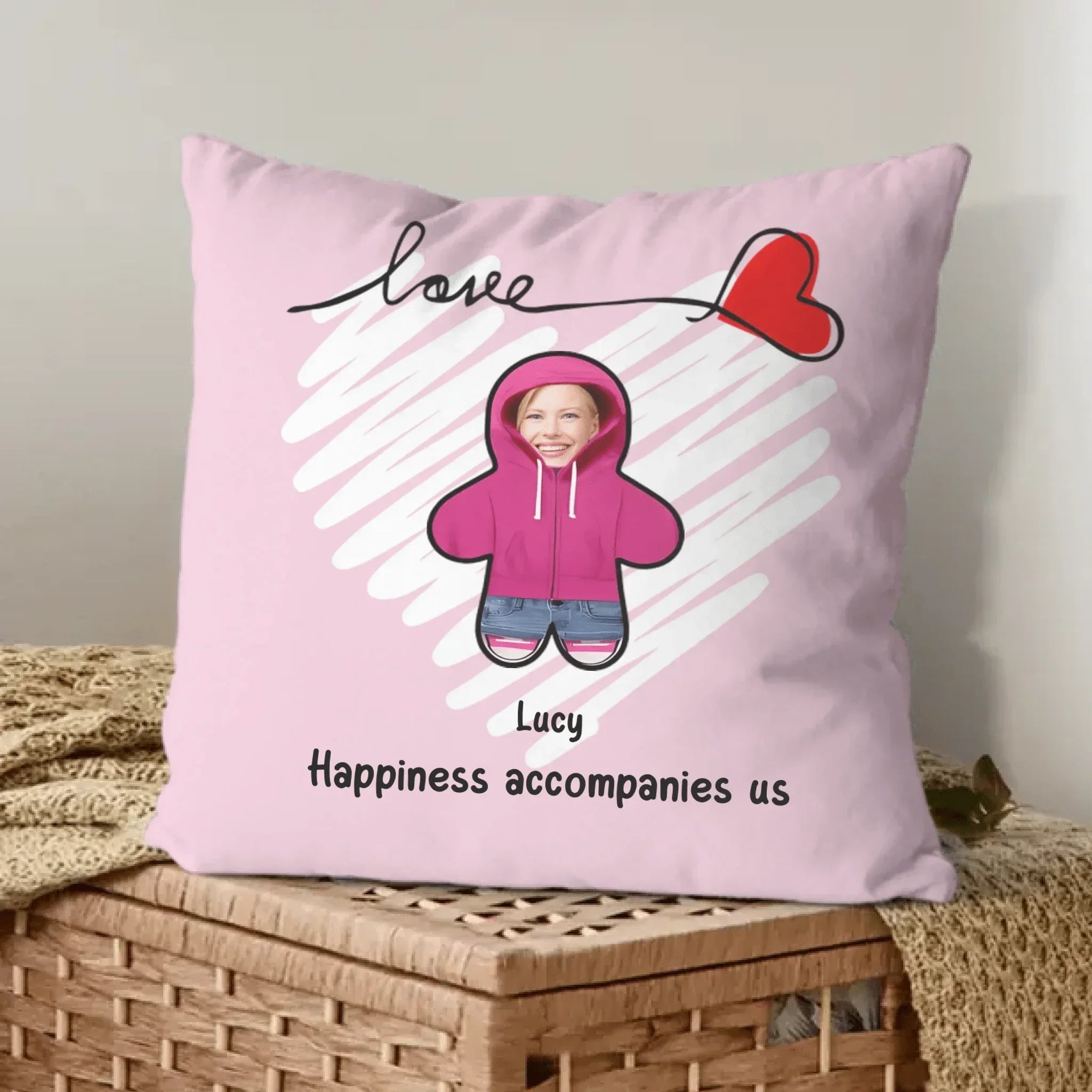 Customized Fun Family Pillowcase - Personalized Love Customized Fun Family Pillowcase with Family Member Photos and Names - A Gift For Family,Parent,Children - Joliny