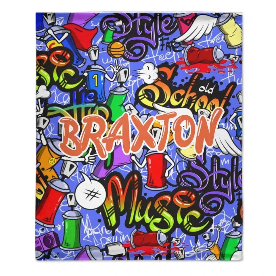 Customized Fun Skateboard Style Blanket - Personalized Name Junior Skateboard Blanket - A Gift For Boy,Children,Skateboard Enthusiast - Joliny