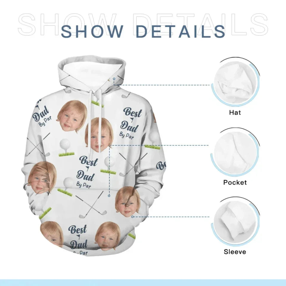 Customized Golf Themed Apparel - Personalized Nickname And Photo Golf Patterned Parent and Child Outfit - Cozy Gifts For Parents,Family,Teams - Joliny
