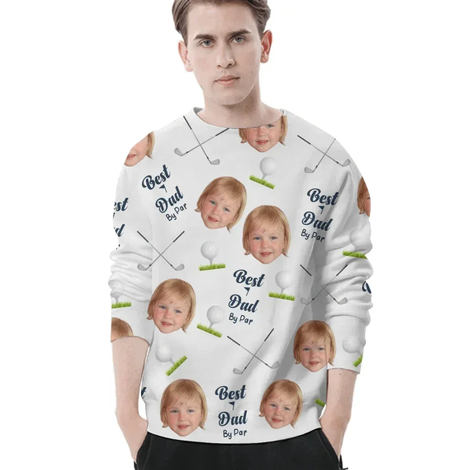 Customized Golf Themed Apparel - Personalized Nickname And Photo Golf Patterned Parent and Child Outfit - Cozy Gifts For Parents,Family,Teams - Joliny