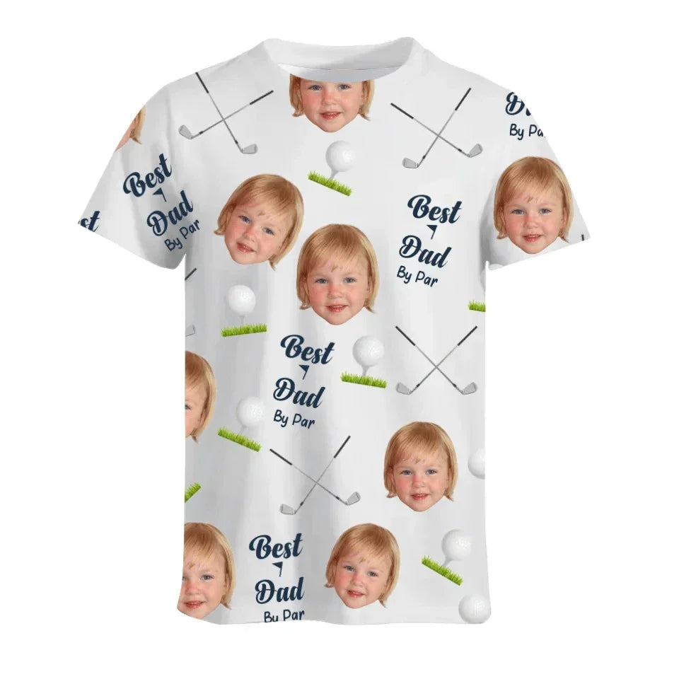 Customized Golf Themed Apparel - Personalized Nickname And Photo Golf Patterned Parent and Child Outfit - Cozy Gifts For Parents,Family,Teams - Joliny