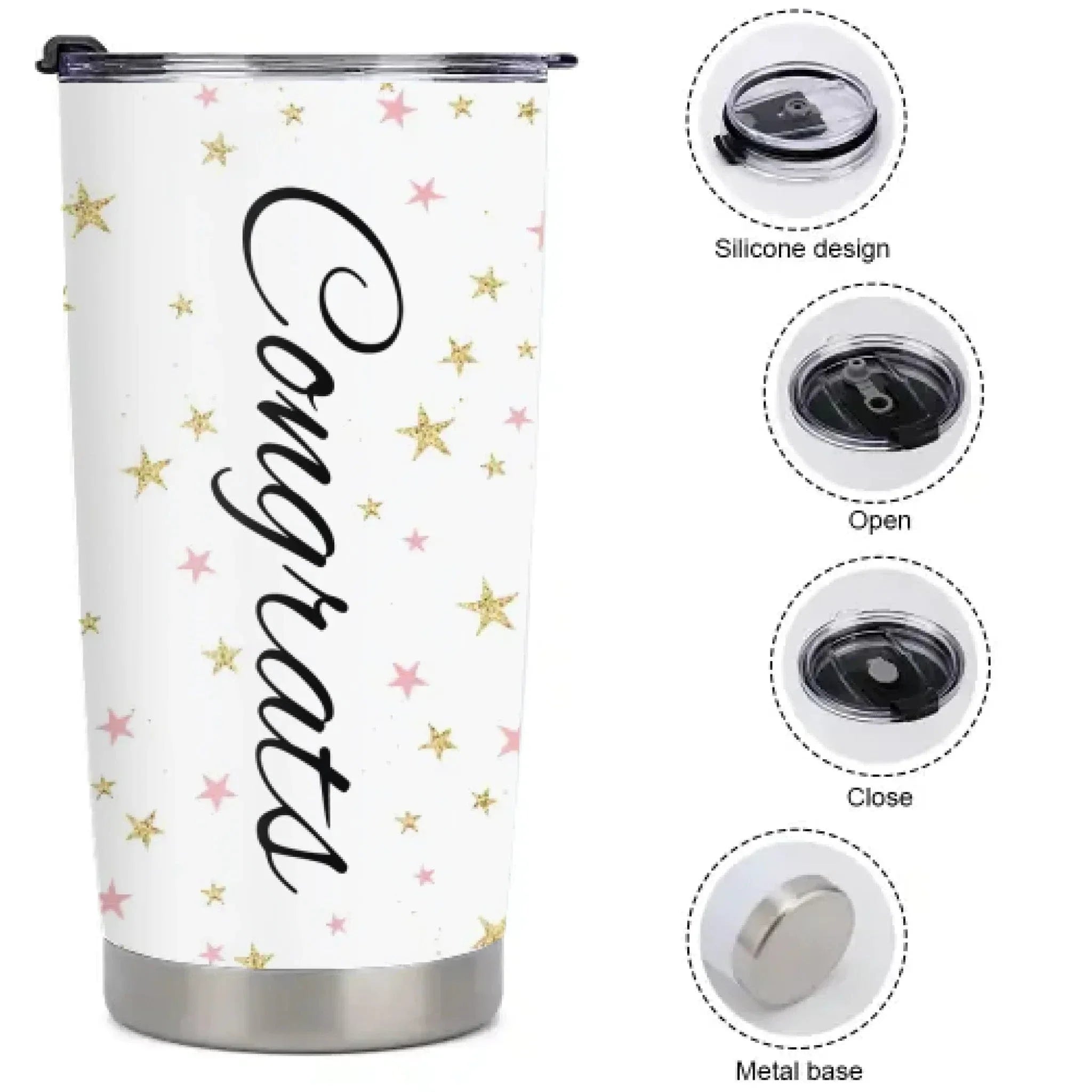 Customized Graduation Gifts - Personalized Name and School Name Graduation Commemorative Thermos Gift - A Gift For Children,Grandchildren,Graduates - Joliny