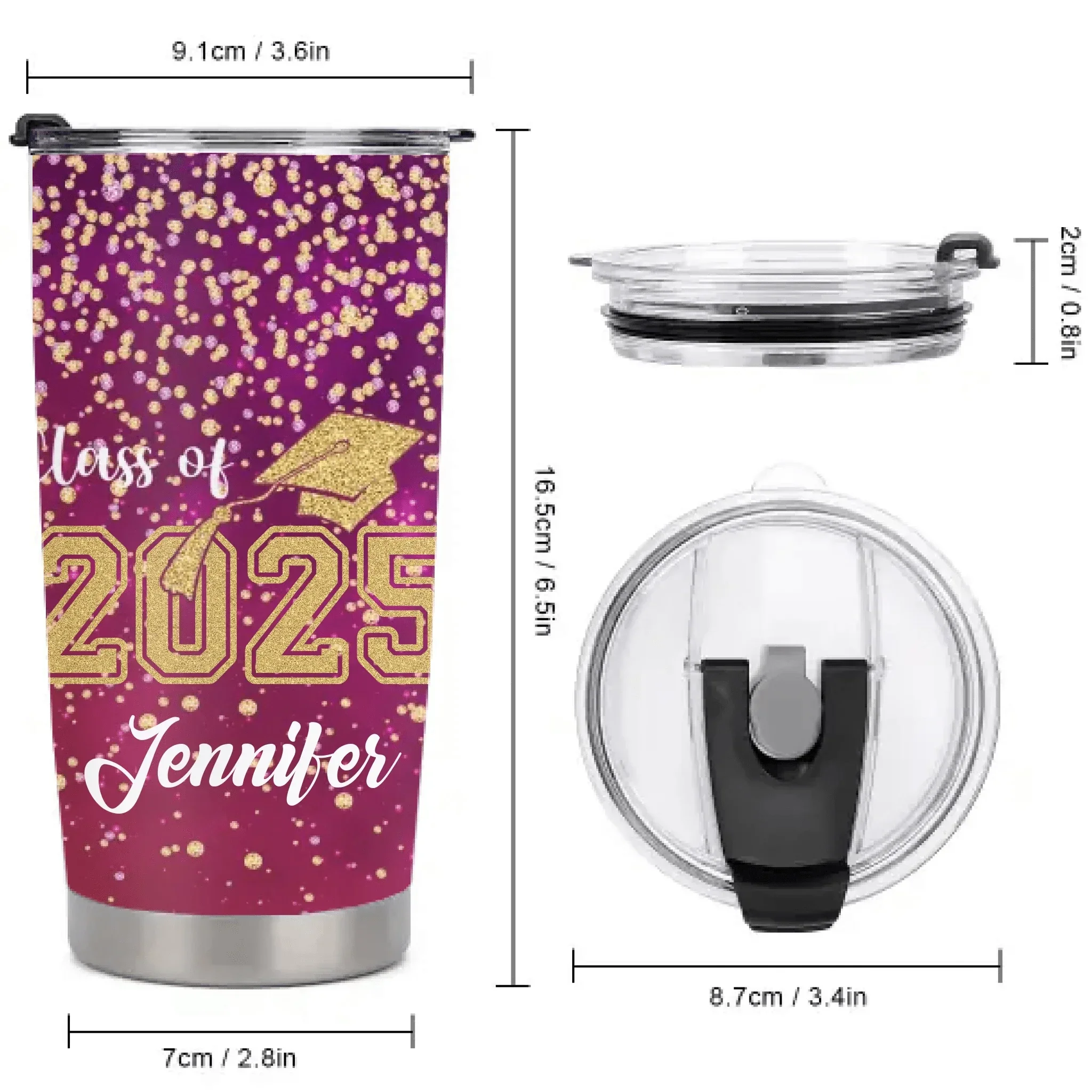 Customized Graduation Gifts - Personalized Name Graduation Commemorative Thermos Gift - A Gift For Children,Grandchildren,Graduates - Joliny