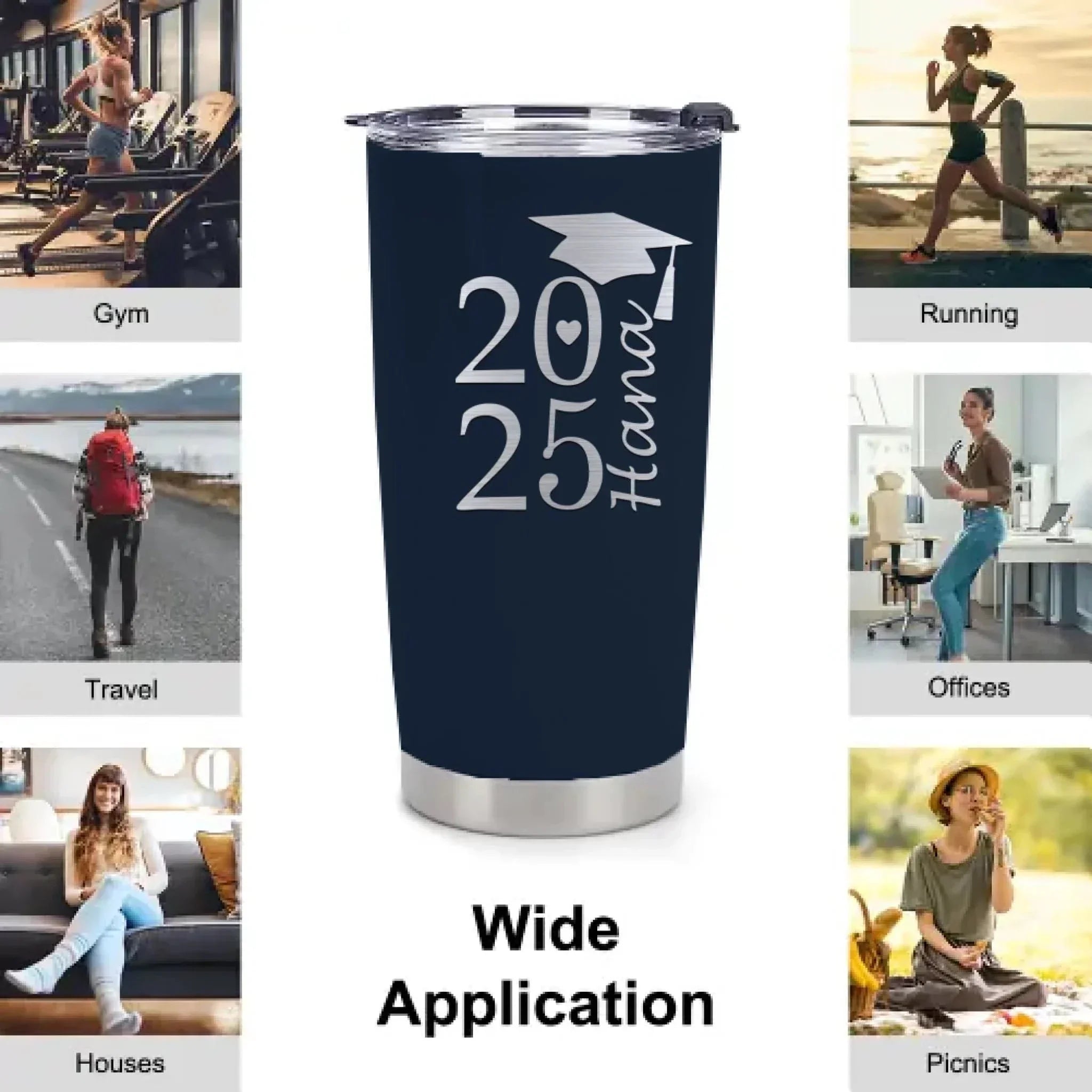 Customized Graduation Season Thermos Cup - Personalized 2025 Graduation Logo Commemorative Thermos Cup - A Commemorative Gift For Family,Friend,BFF,Graduate - Joliny