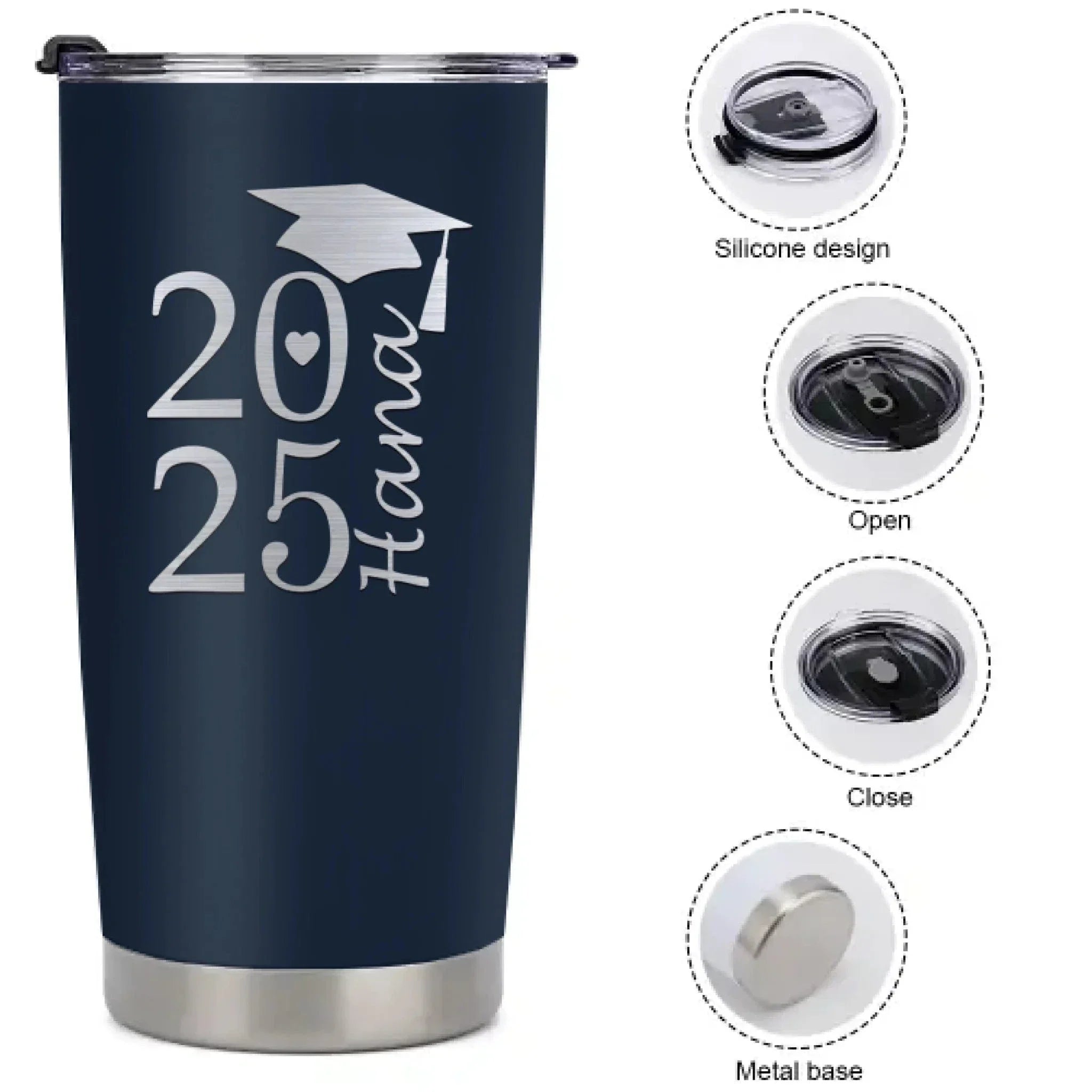 Customized Graduation Season Thermos Cup - Personalized 2025 Graduation Logo Commemorative Thermos Cup - A Commemorative Gift For Family,Friend,BFF,Graduate - Joliny