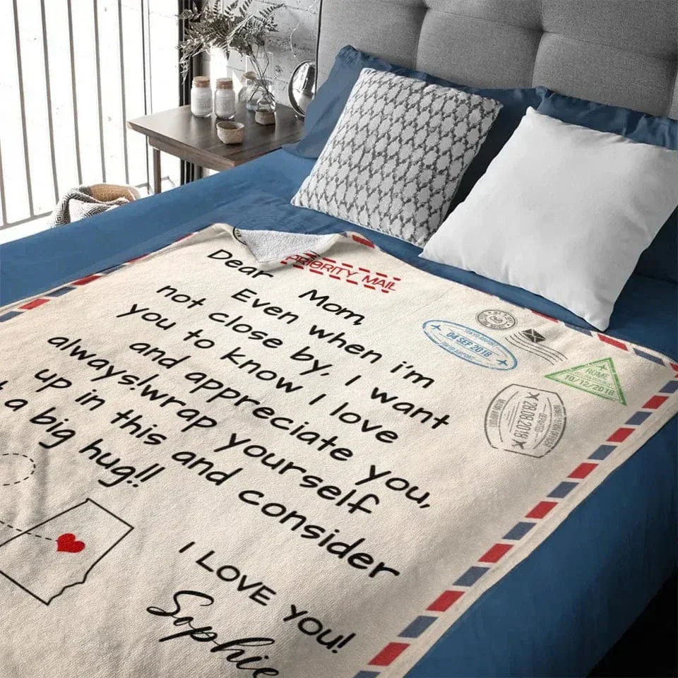 Customized Letter Blanket - Personalized Area and Name Expression of Love Letter Blanket - A Gift For Parents,Family,Friend - Joliny
