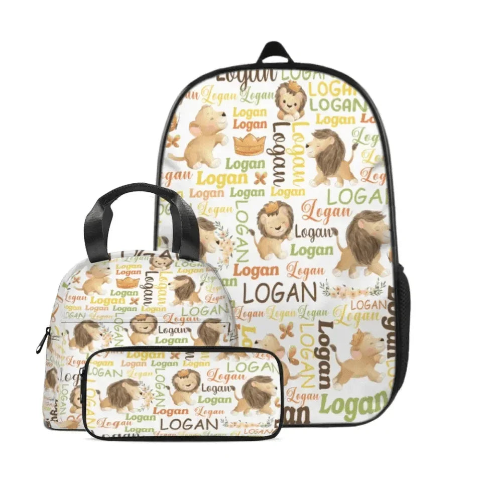 Customized Little Lion Schoolbag With Children’s Names, A Gift For The Beginning Of the School Season - Joliny