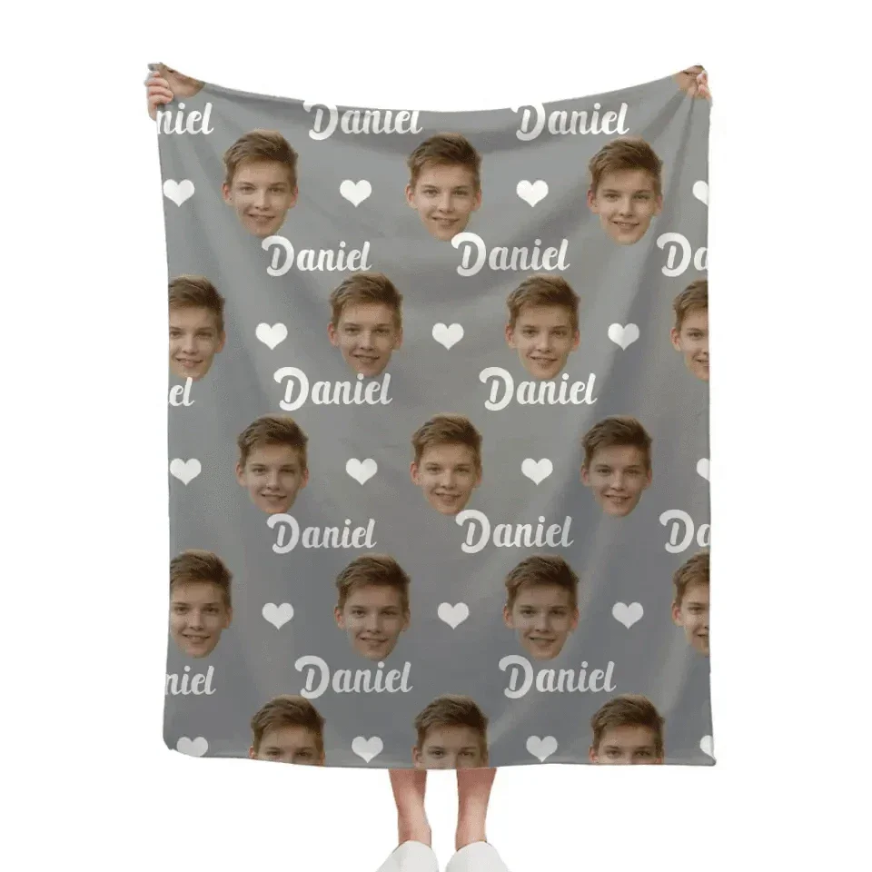 Customized Men's Blankets, Personalized Blankets with Face Prints, Gifts for Loved Ones - Joliny