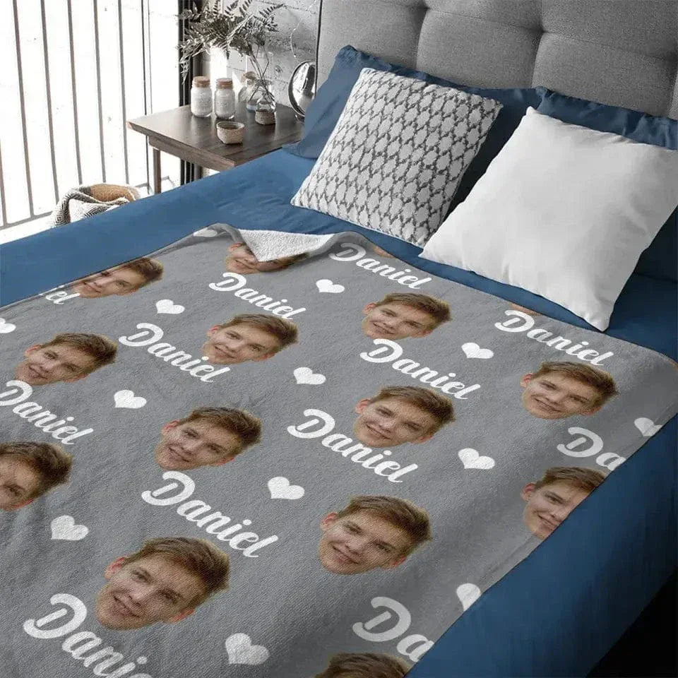 Customized Men's Blankets, Personalized Blankets with Face Prints, Gifts for Loved Ones - Joliny
