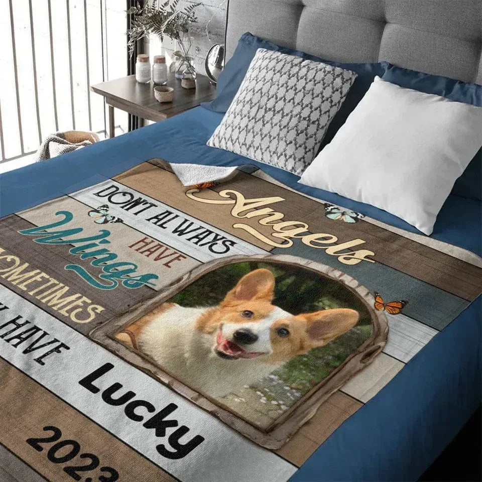Customized Pet Memorial Blankets - Personalized Cozy Blanket with Pet Photo,Name and Year - A Meaning Gift For Pet Owners,Pet Lovers - Joliny