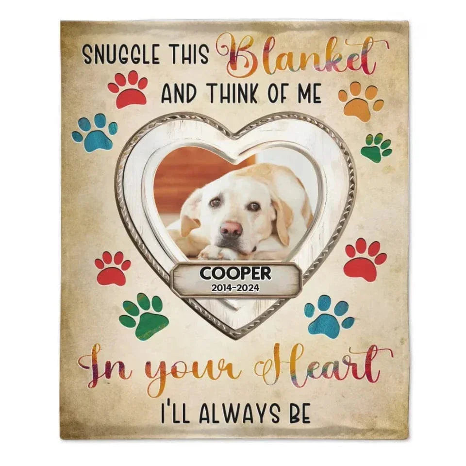 Customized Pet Memorial Blankets - Personalized Pet Name And Photo Of A Love-filled Blanket - Memorial Gifts For Pet Owners,Pet Lovers - Joliny