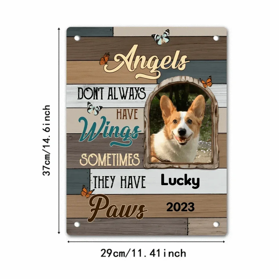 Customized Pet Memorial Metal Sign - Personalized Metal Decorative Plaques with Pet Photo,Name and Year - A Meaning Gift For Pet Owners,Pet Lovers - Joliny