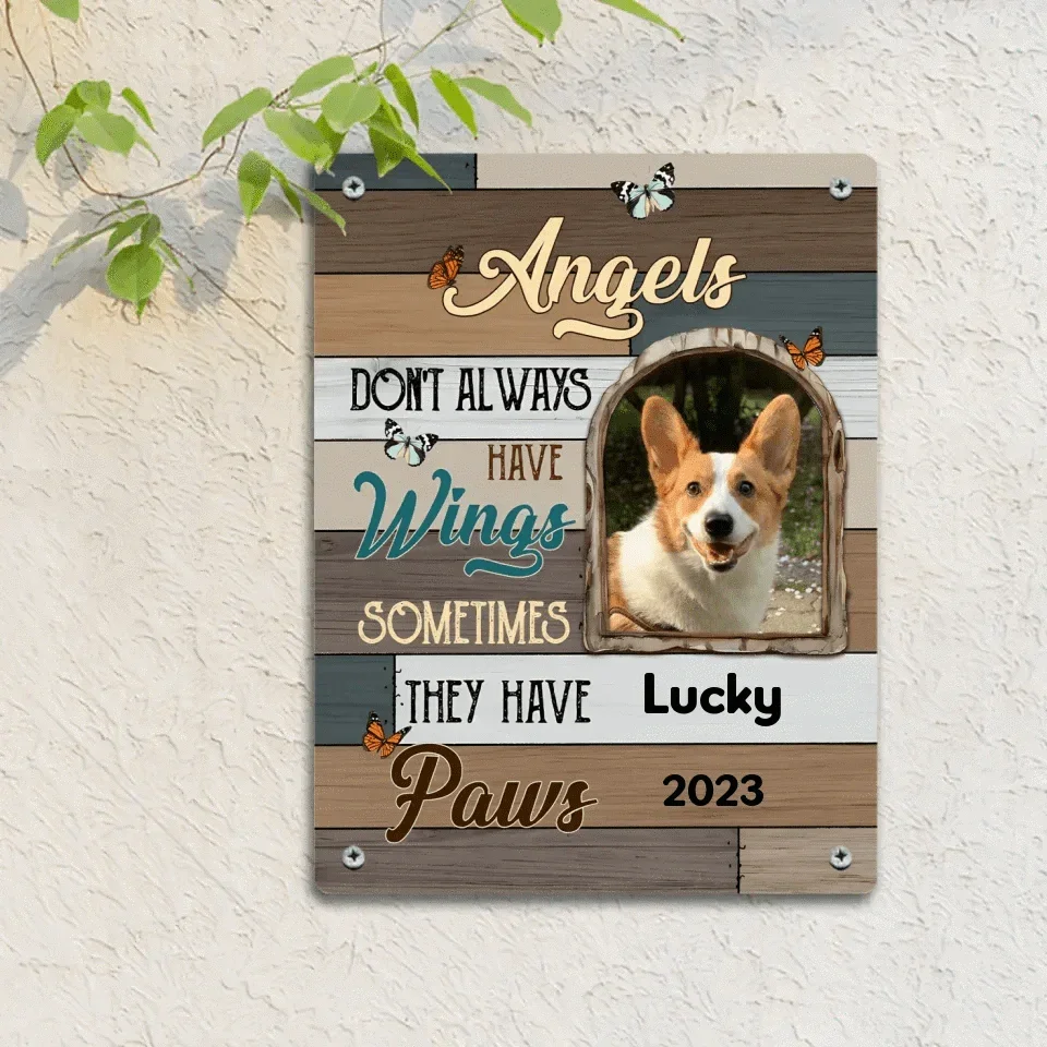 Customized Pet Memorial Metal Sign - Personalized Metal Decorative Plaques with Pet Photo,Name and Year - A Meaning Gift For Pet Owners,Pet Lovers - Joliny