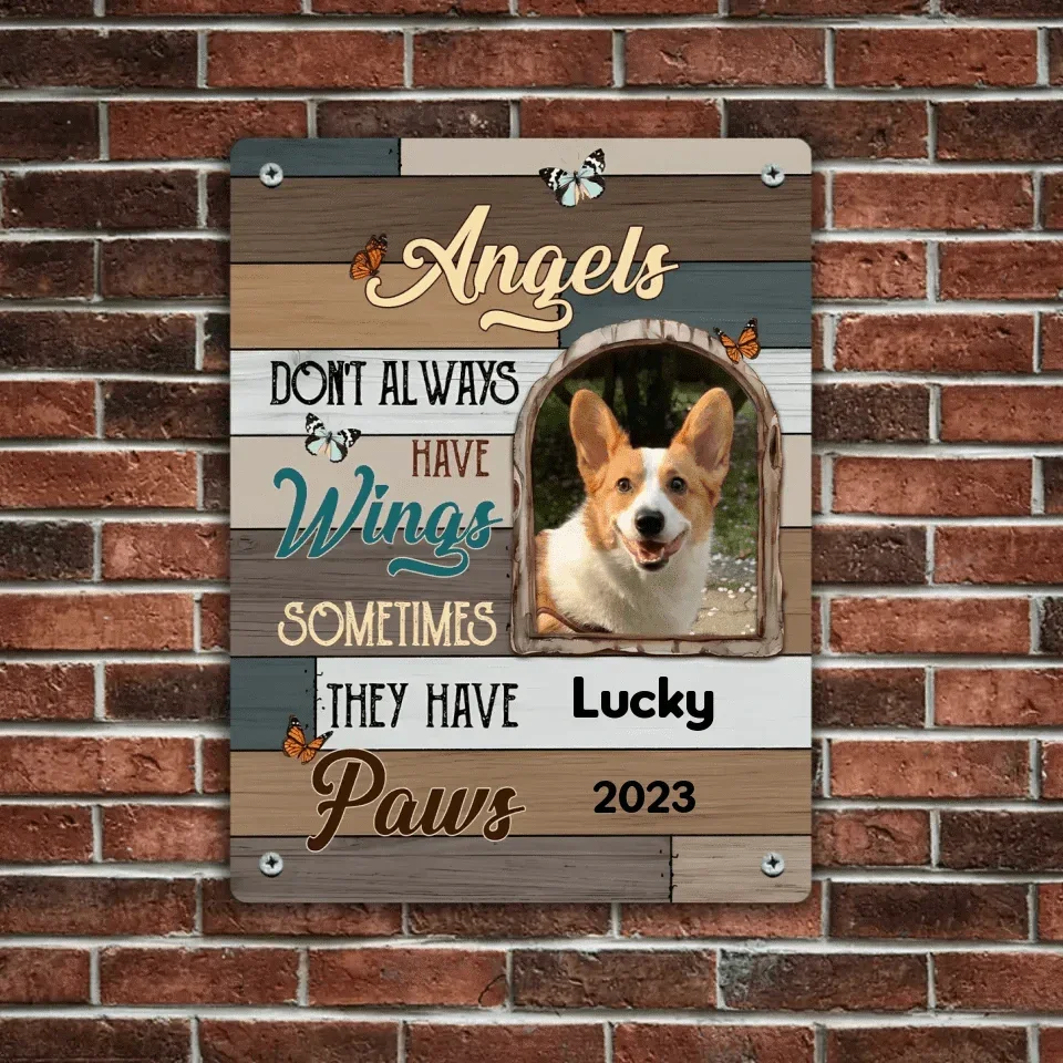 Customized Pet Memorial Metal Sign - Personalized Metal Decorative Plaques with Pet Photo,Name and Year - A Meaning Gift For Pet Owners,Pet Lovers - Joliny