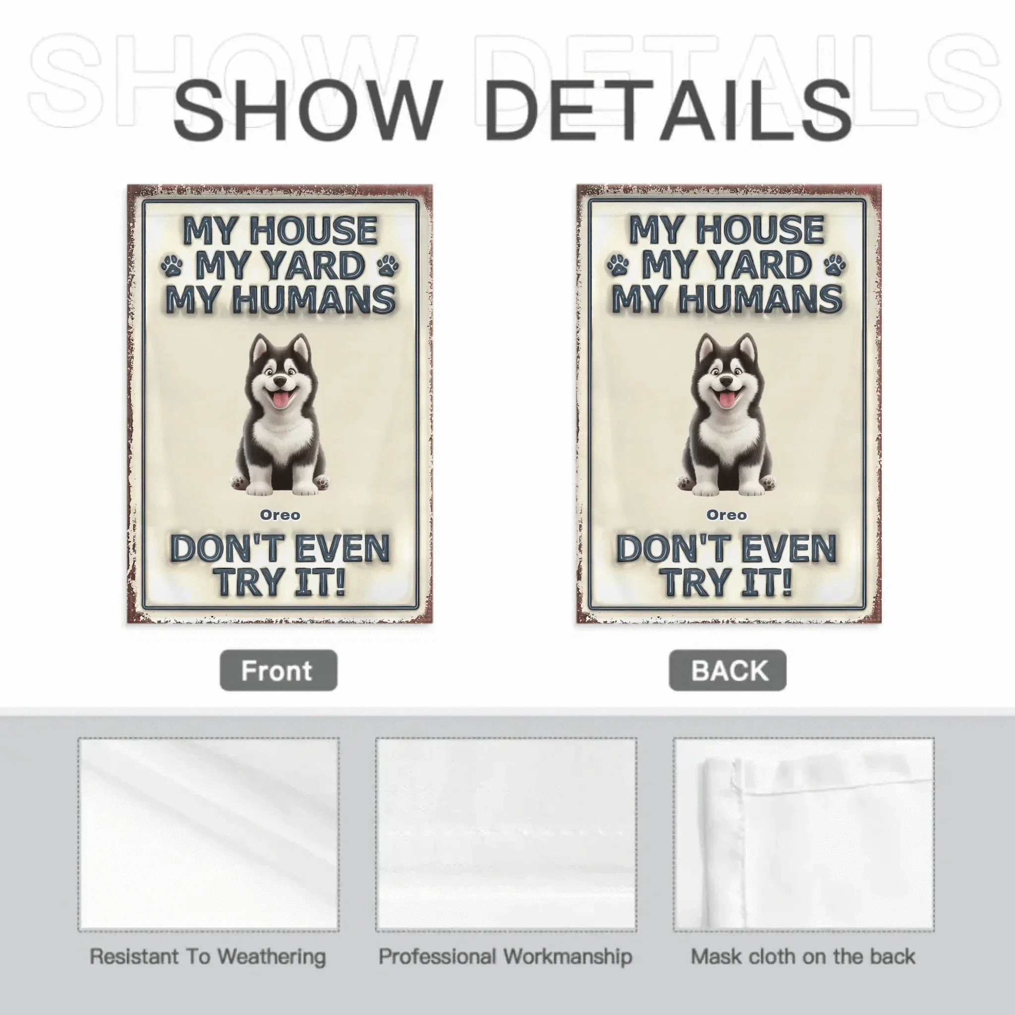 Customized Pet Pattern Flag - Personalized Decorative Garden Flags with Pet Breed Image and Name - A Gift For Dog Owners,Dog Lovers - Joliny