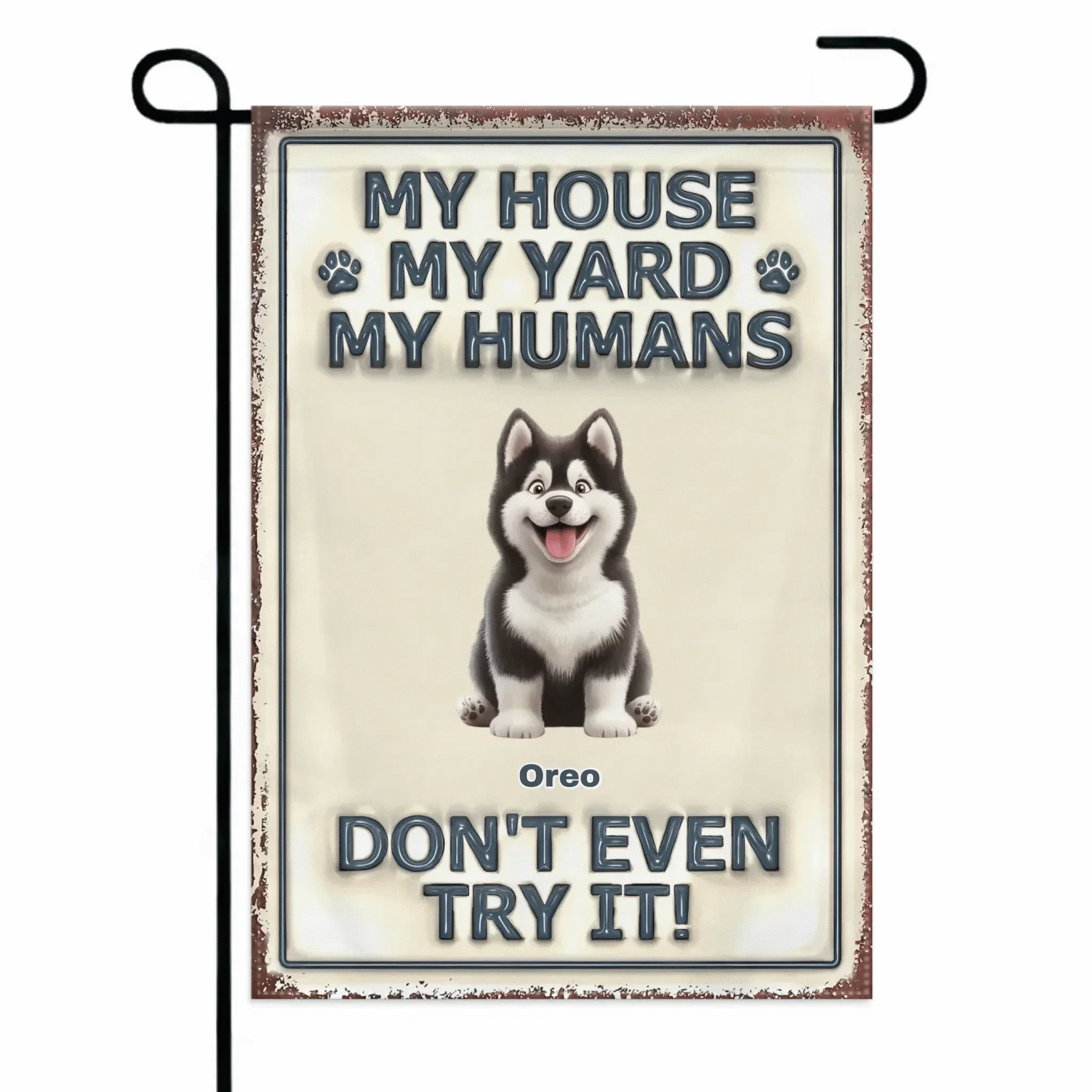 Customized Pet Pattern Flag - Personalized Decorative Garden Flags with Pet Breed Image and Name - A Gift For Dog Owners,Dog Lovers - Joliny