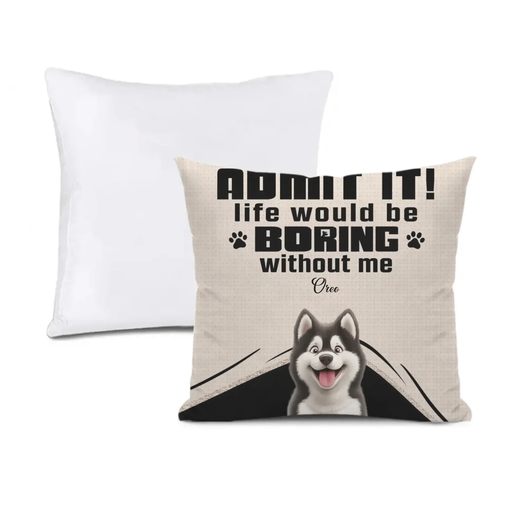 Customized Pet Pattern Pillowcase - Personalized Decorative Pillowcase with Pet Breed Image and Name - A Gift For Dog Owners,Dog Lovers - Joliny