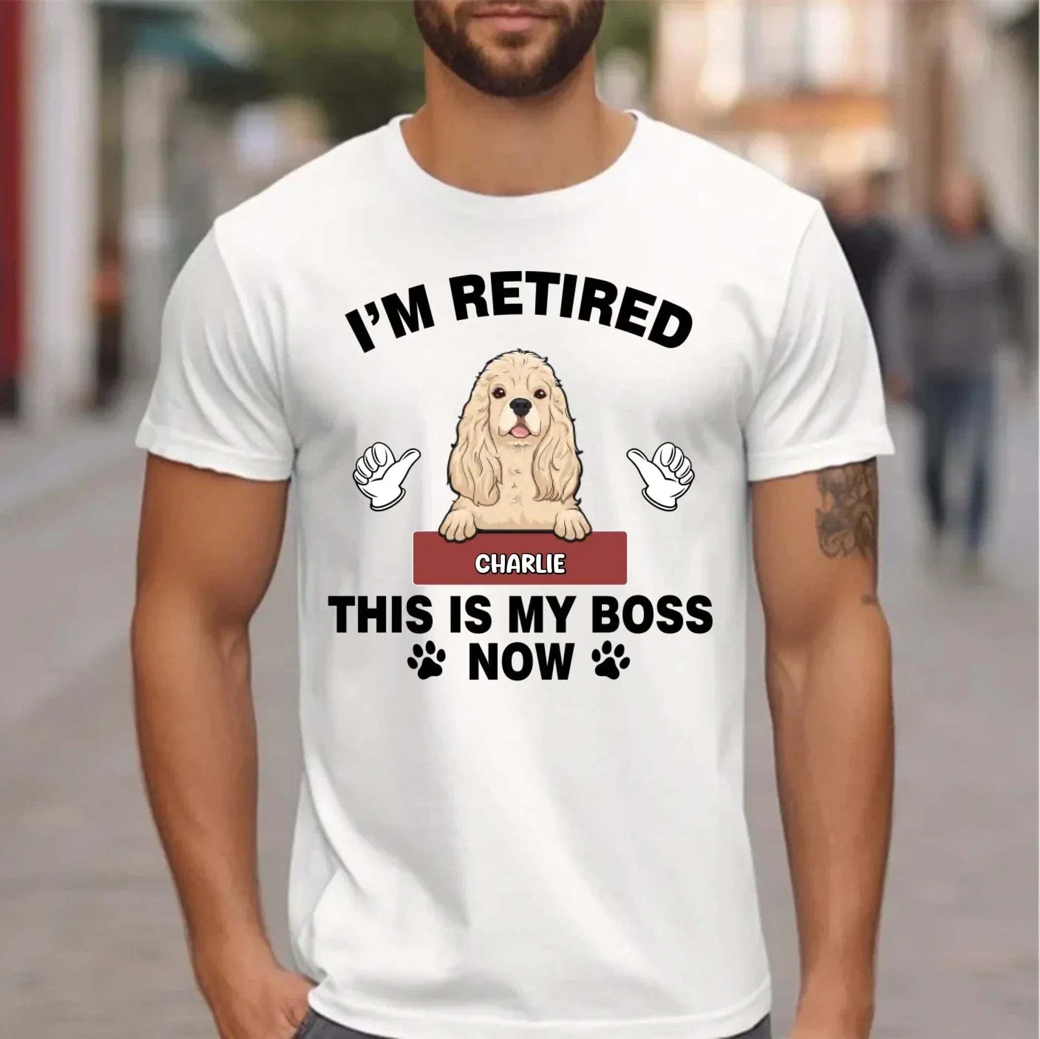 Customized Pet Themed T-shirt - Personalize Fashionable Clothing with Different Breed Pet Prints and Names - A Gift For Pet Lovers,Pet Owners - Joliny